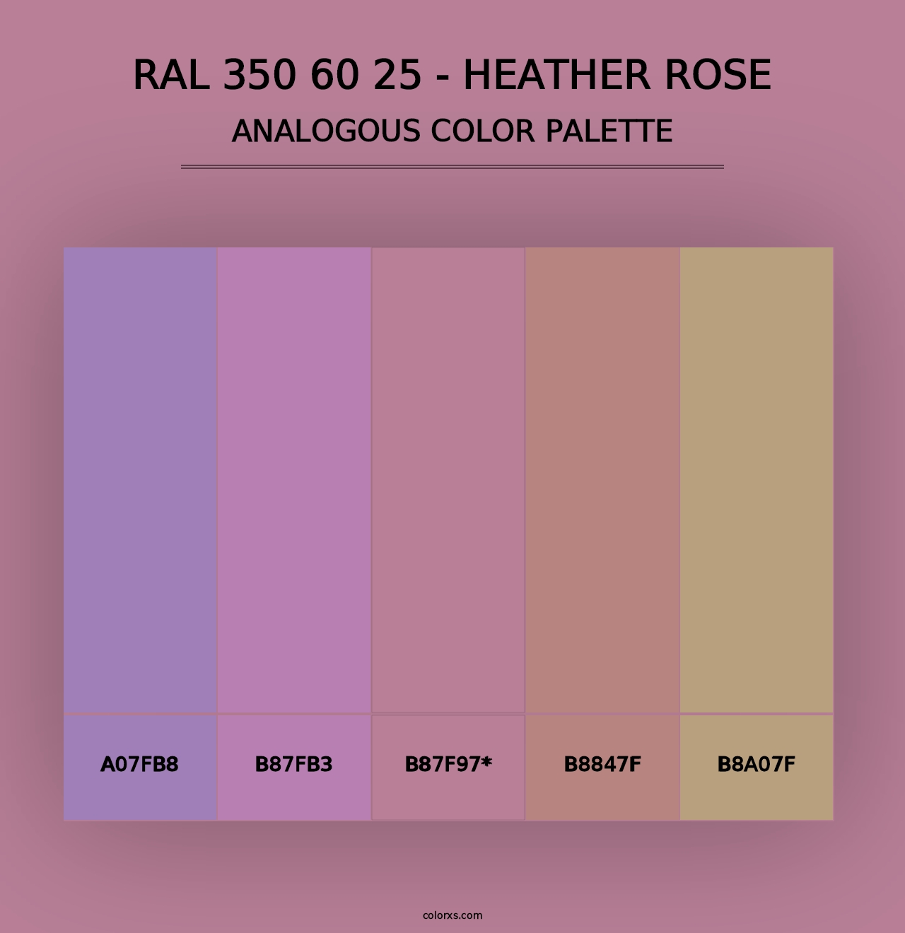 RAL 350 60 25 - Heather Rose - Analogous Color Palette