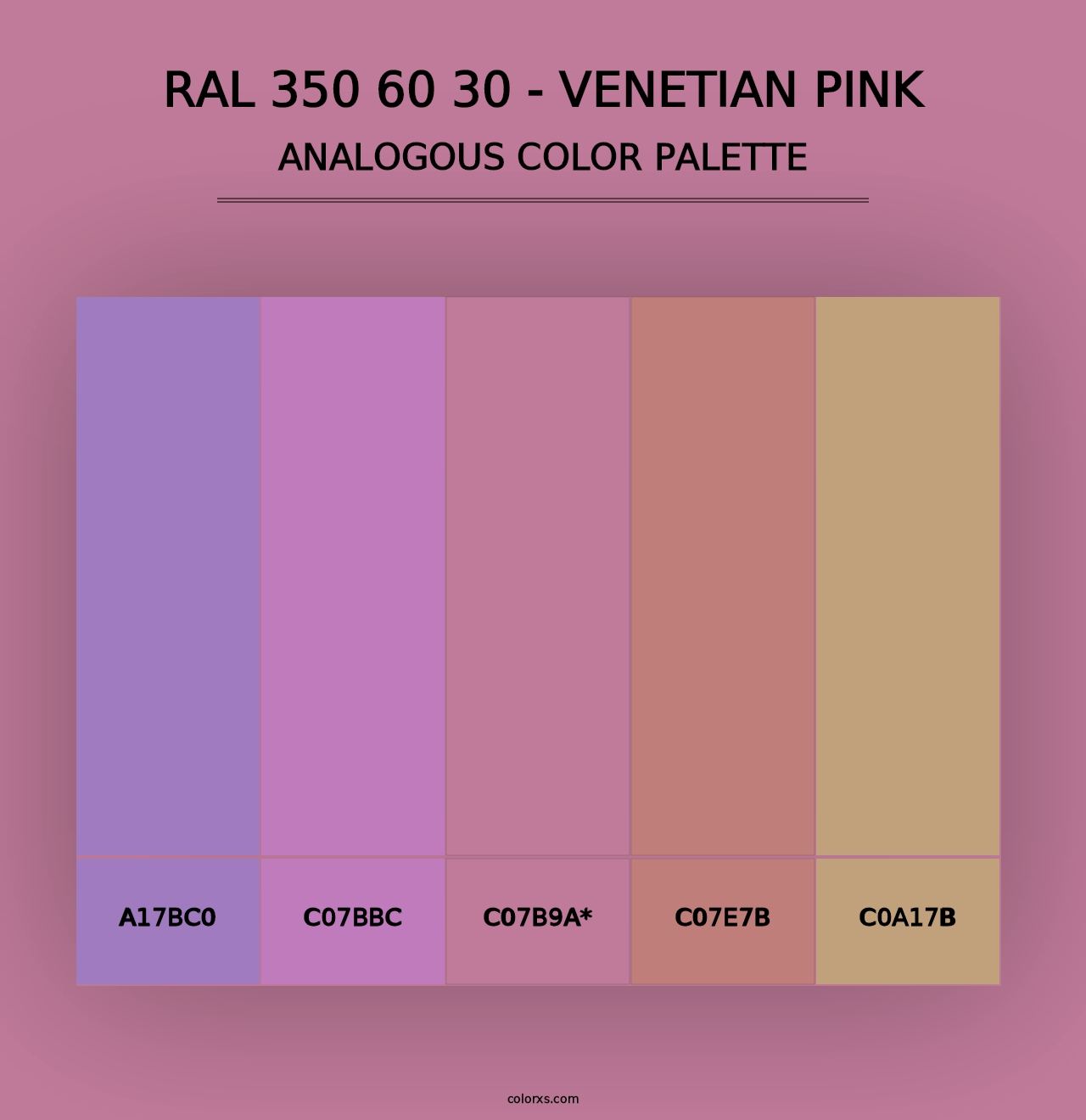 RAL 350 60 30 - Venetian Pink - Analogous Color Palette