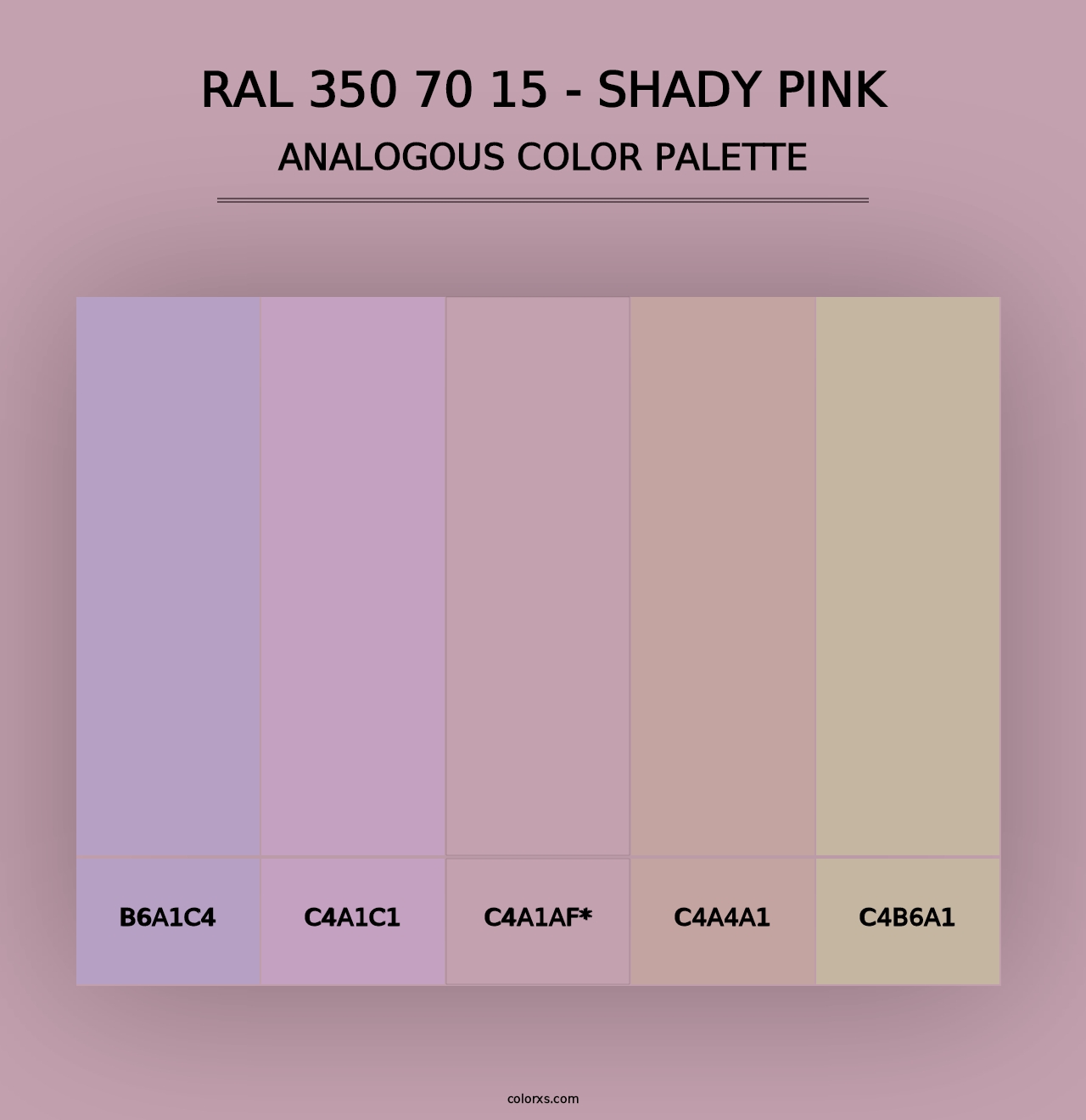 RAL 350 70 15 - Shady Pink - Analogous Color Palette