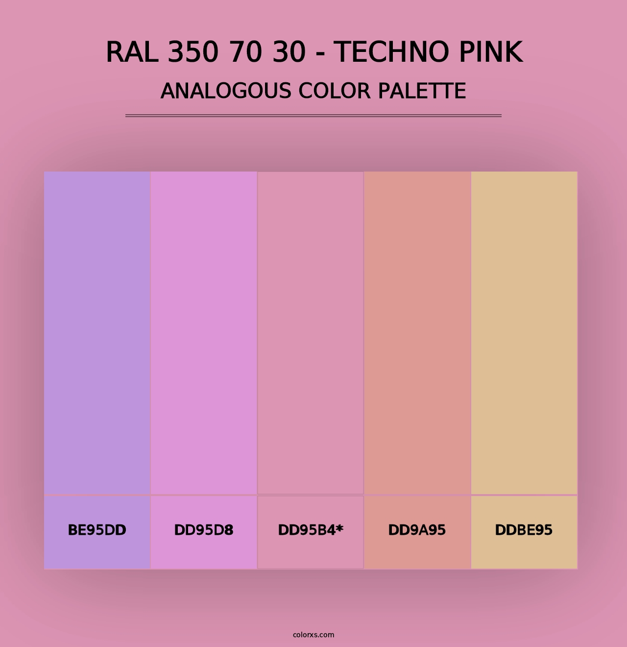 RAL 350 70 30 - Techno Pink - Analogous Color Palette