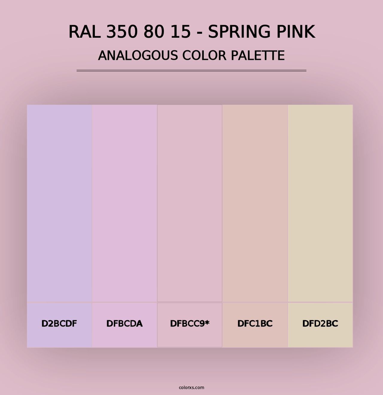 RAL 350 80 15 - Spring Pink - Analogous Color Palette