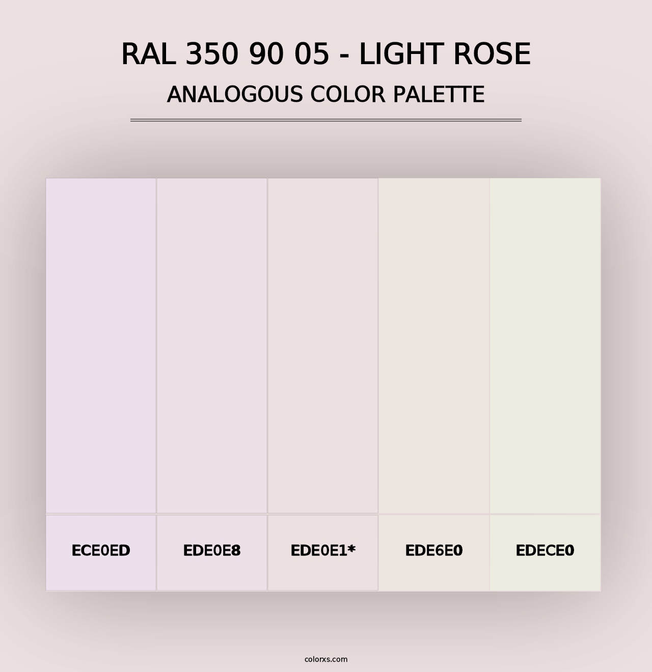 RAL 350 90 05 - Light Rose - Analogous Color Palette