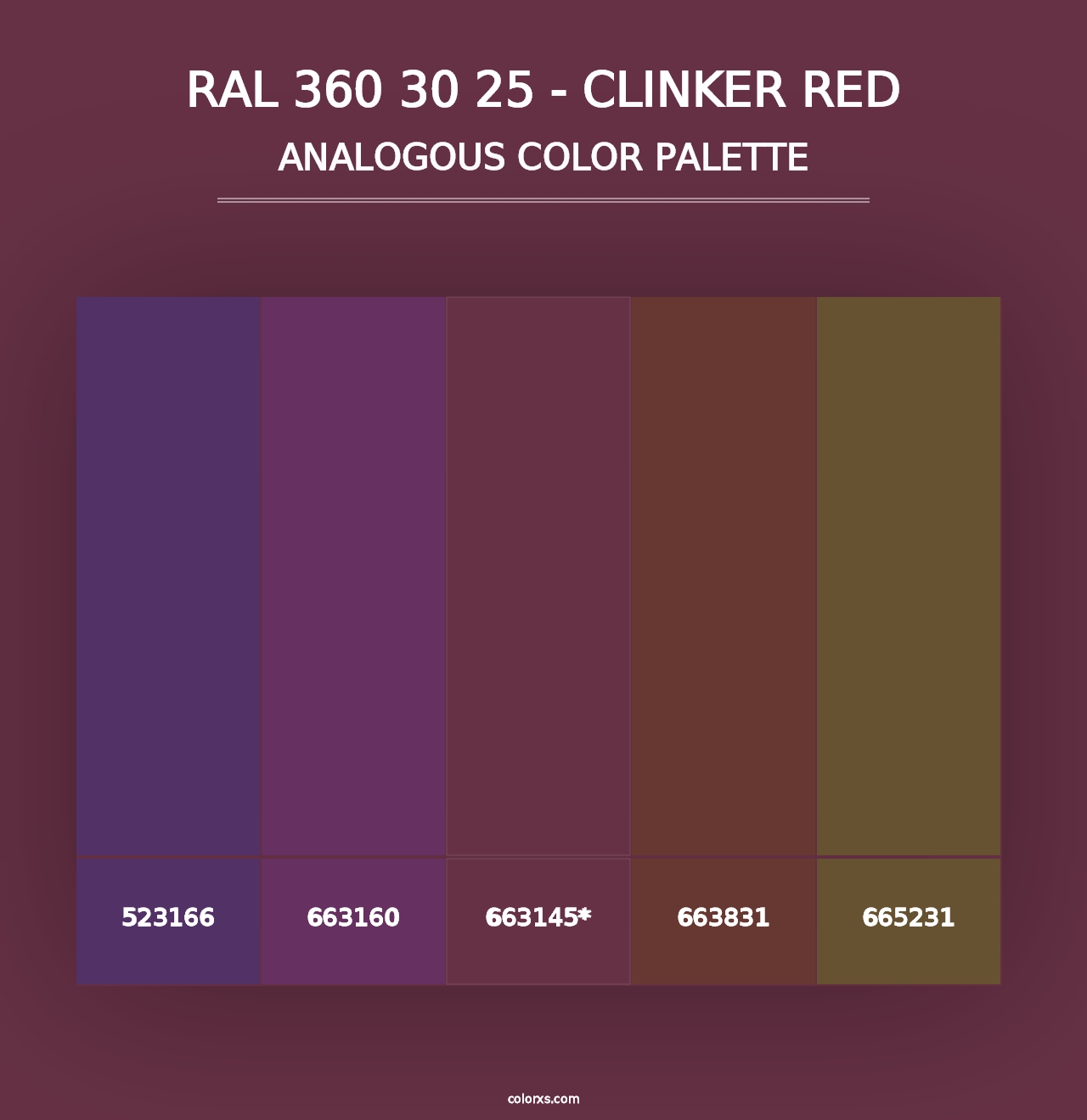 RAL 360 30 25 - Clinker Red - Analogous Color Palette