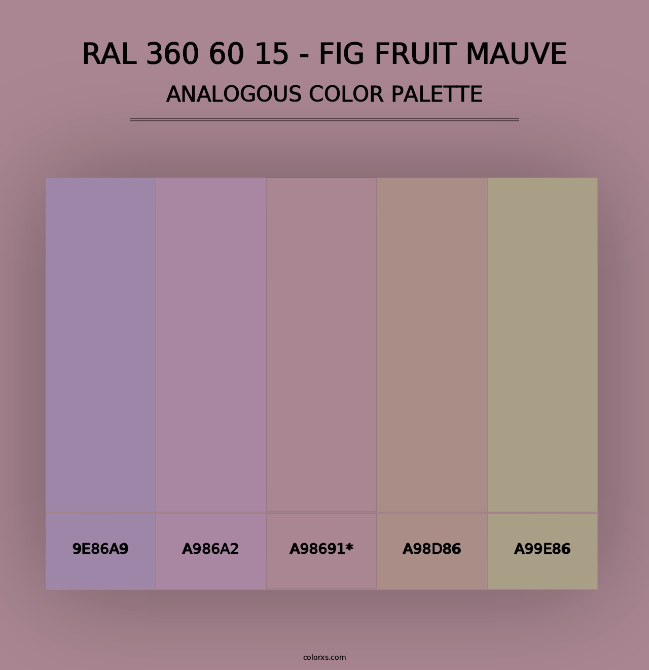 RAL 360 60 15 - Fig Fruit Mauve - Analogous Color Palette