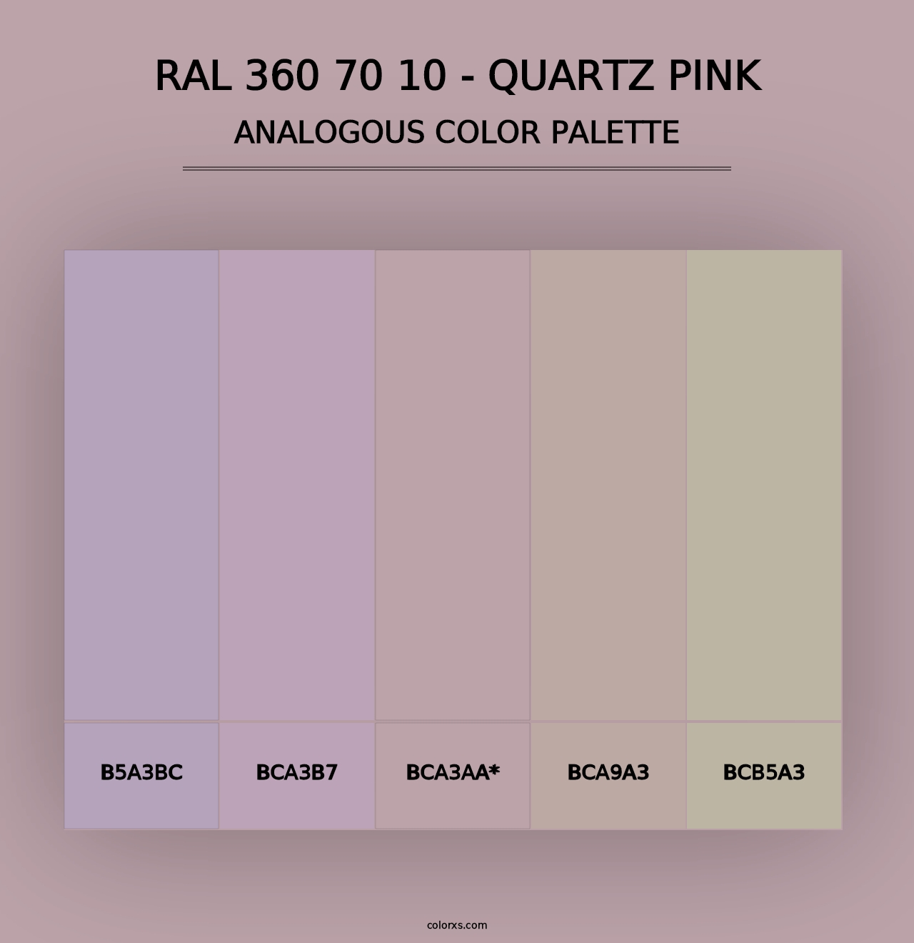 RAL 360 70 10 - Quartz Pink - Analogous Color Palette