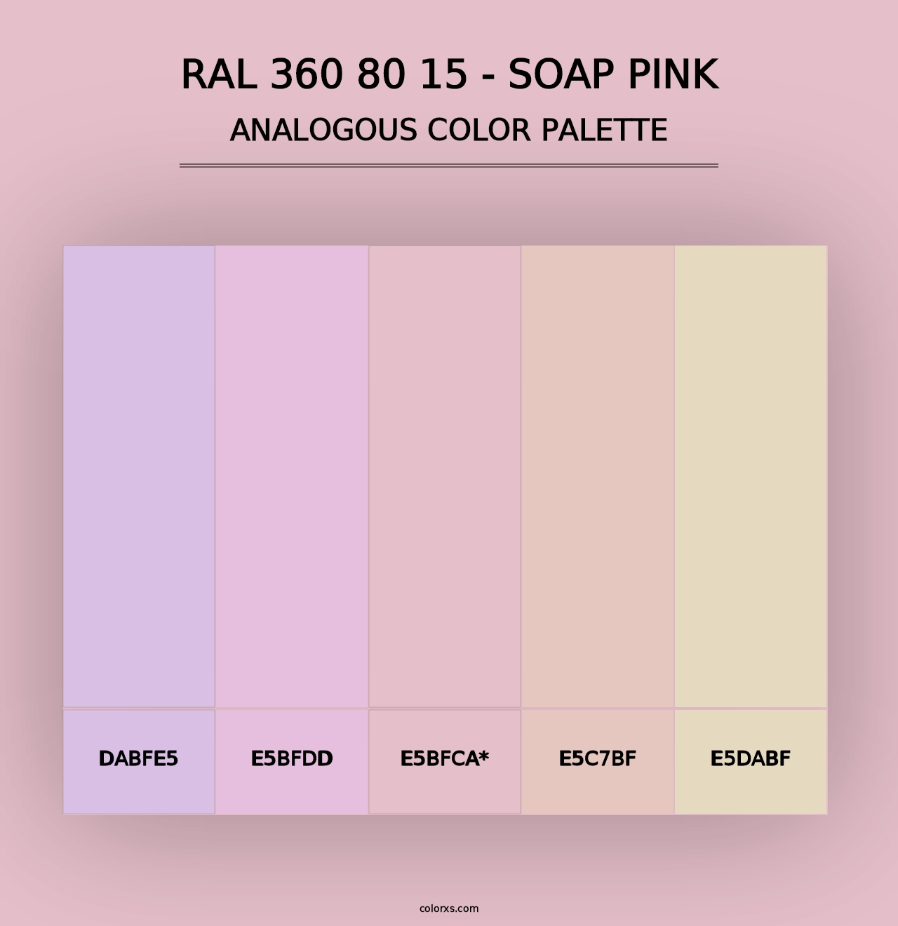 RAL 360 80 15 - Soap Pink - Analogous Color Palette