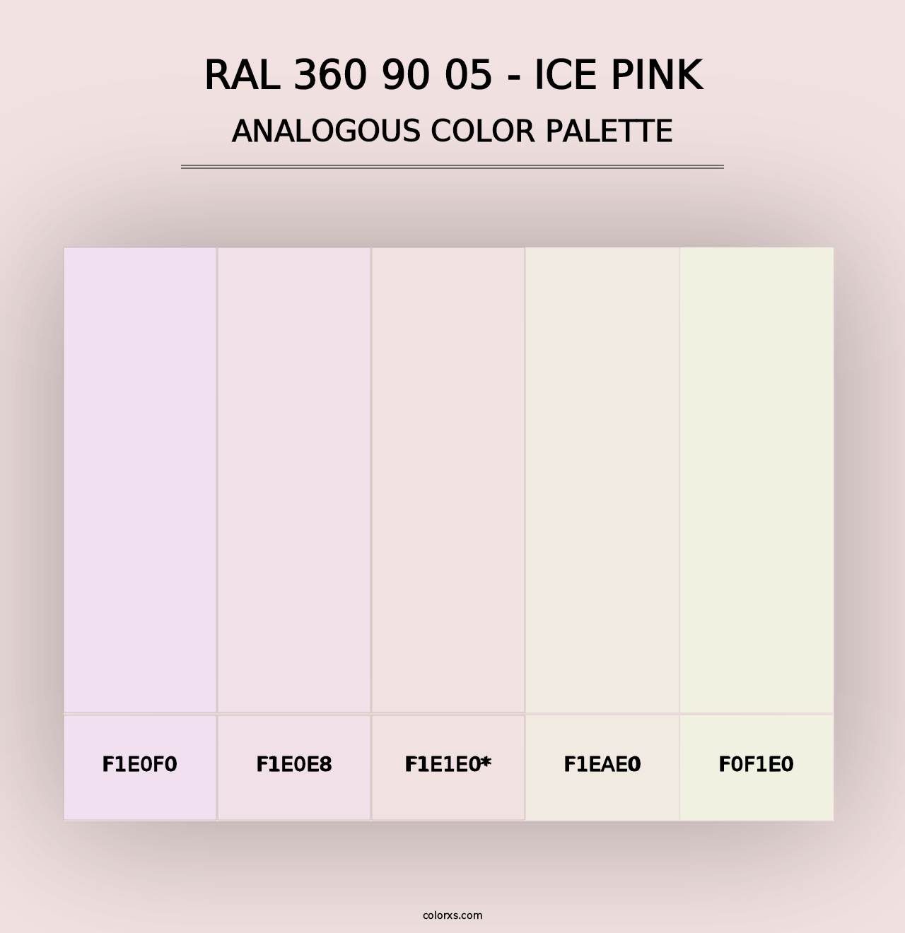 RAL 360 90 05 - Ice Pink - Analogous Color Palette