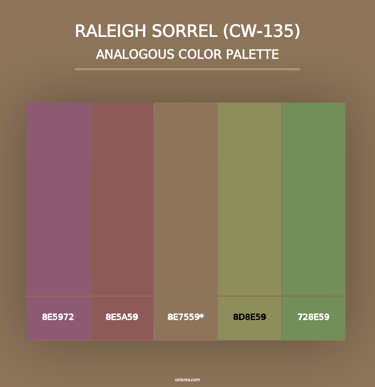 Raleigh Sorrel (CW-135) - Analogous Color Palette