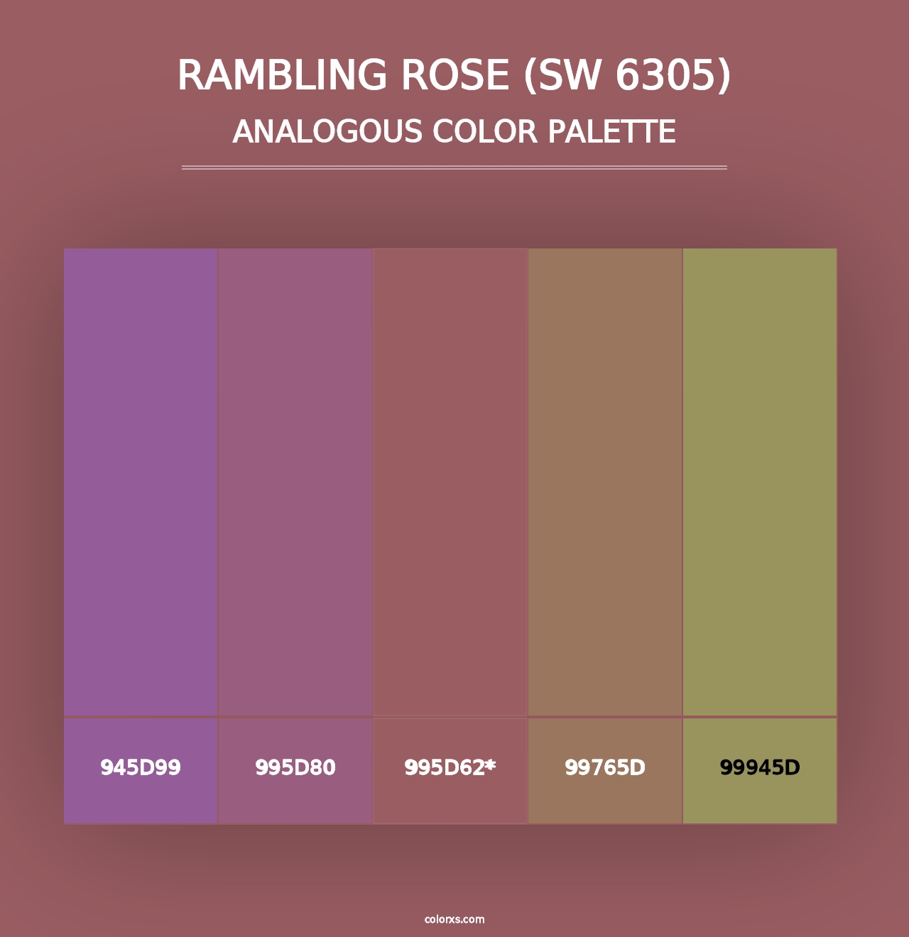 Rambling Rose (SW 6305) - Analogous Color Palette