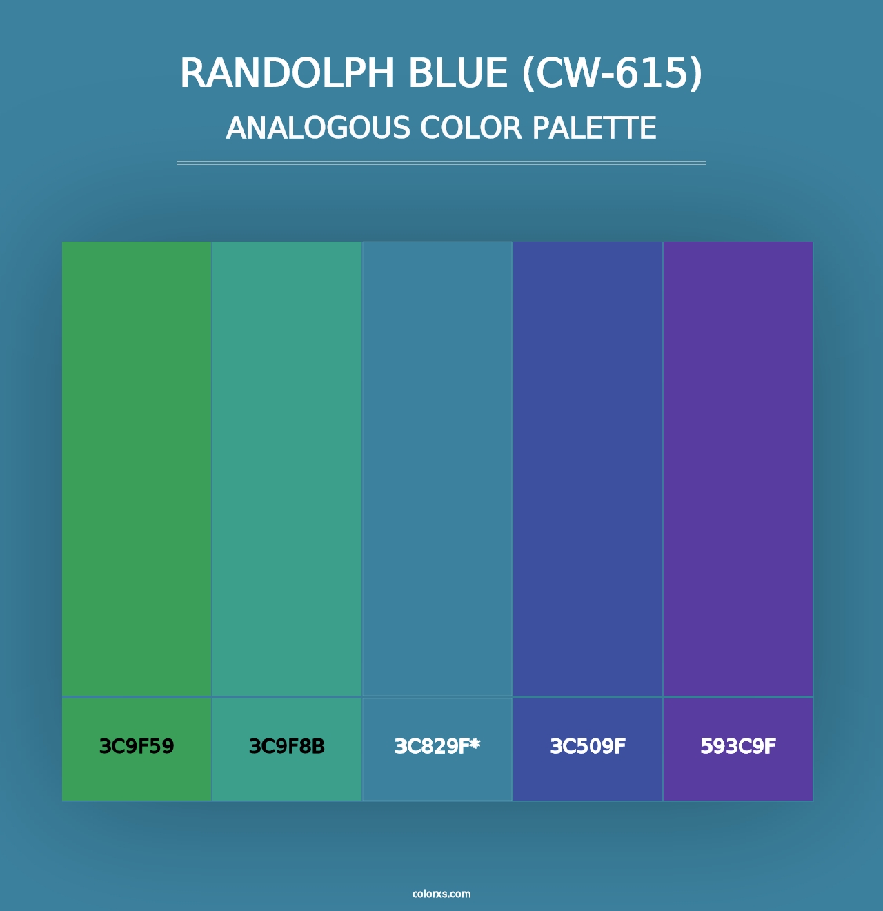 Randolph Blue (CW-615) - Analogous Color Palette