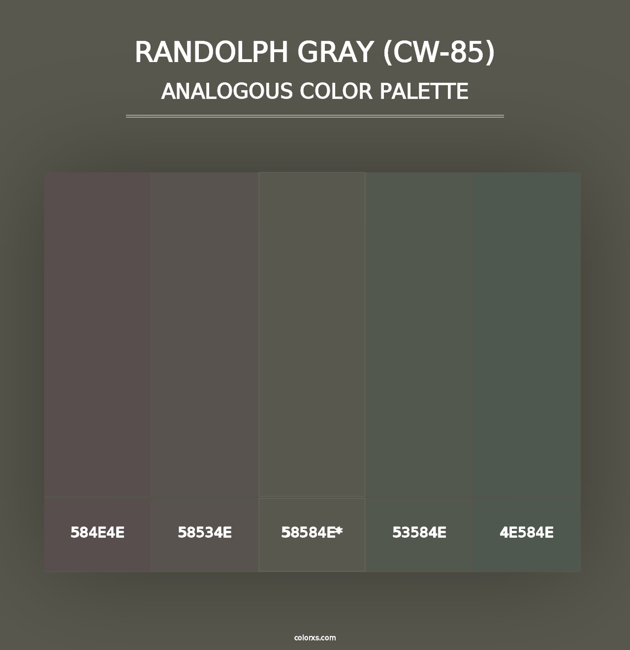 Randolph Gray (CW-85) - Analogous Color Palette