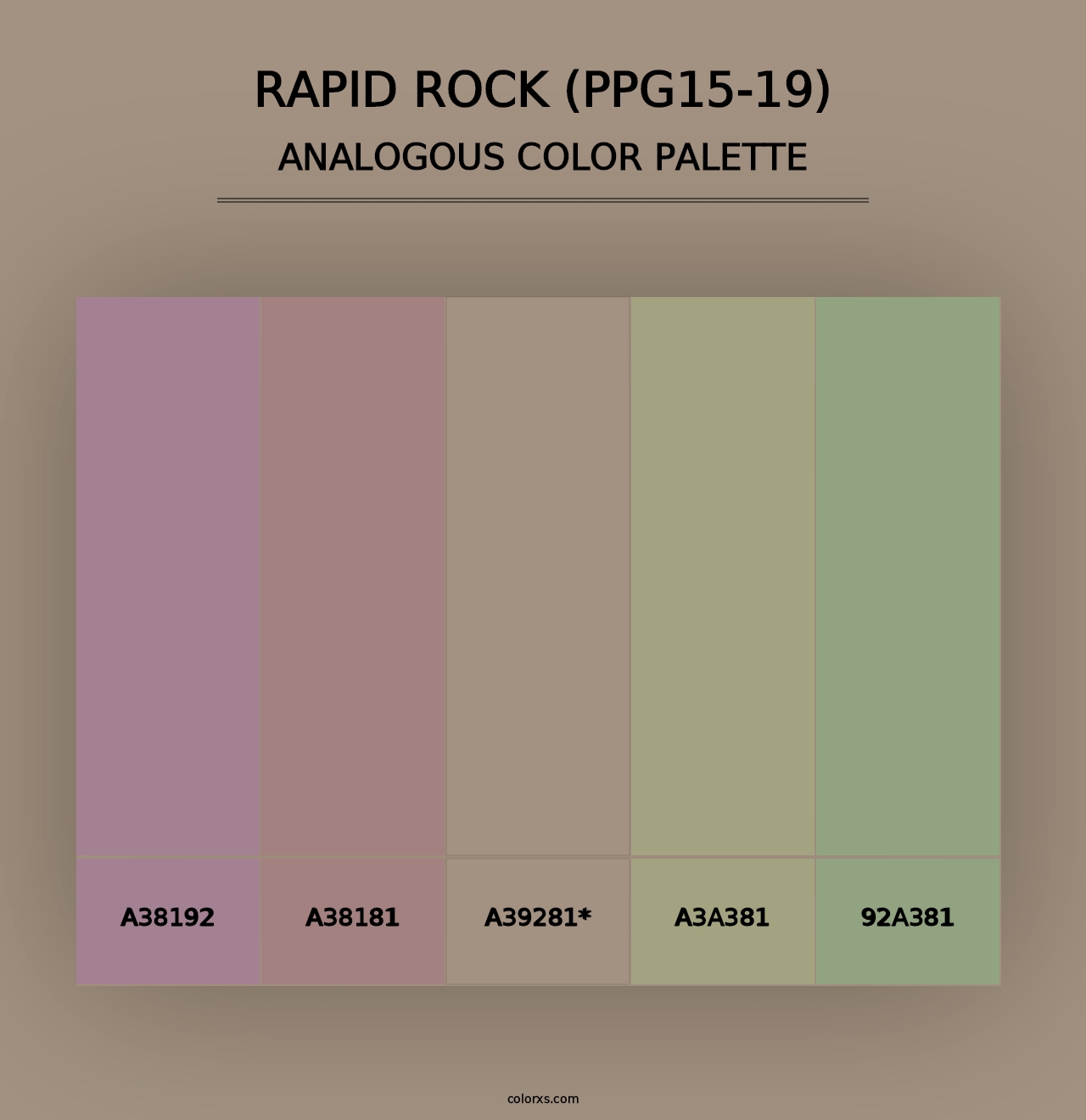 Rapid Rock (PPG15-19) - Analogous Color Palette