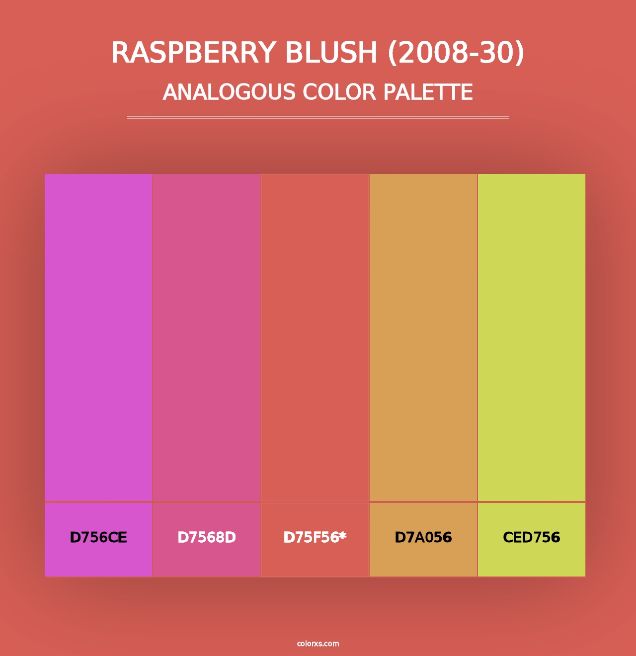 Raspberry Blush (2008-30) - Analogous Color Palette