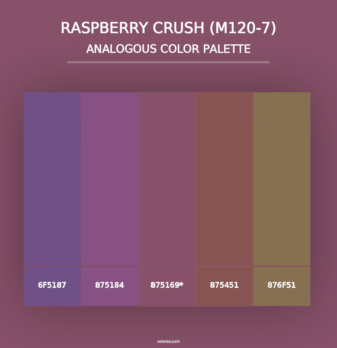 Raspberry Crush (M120-7) - Analogous Color Palette