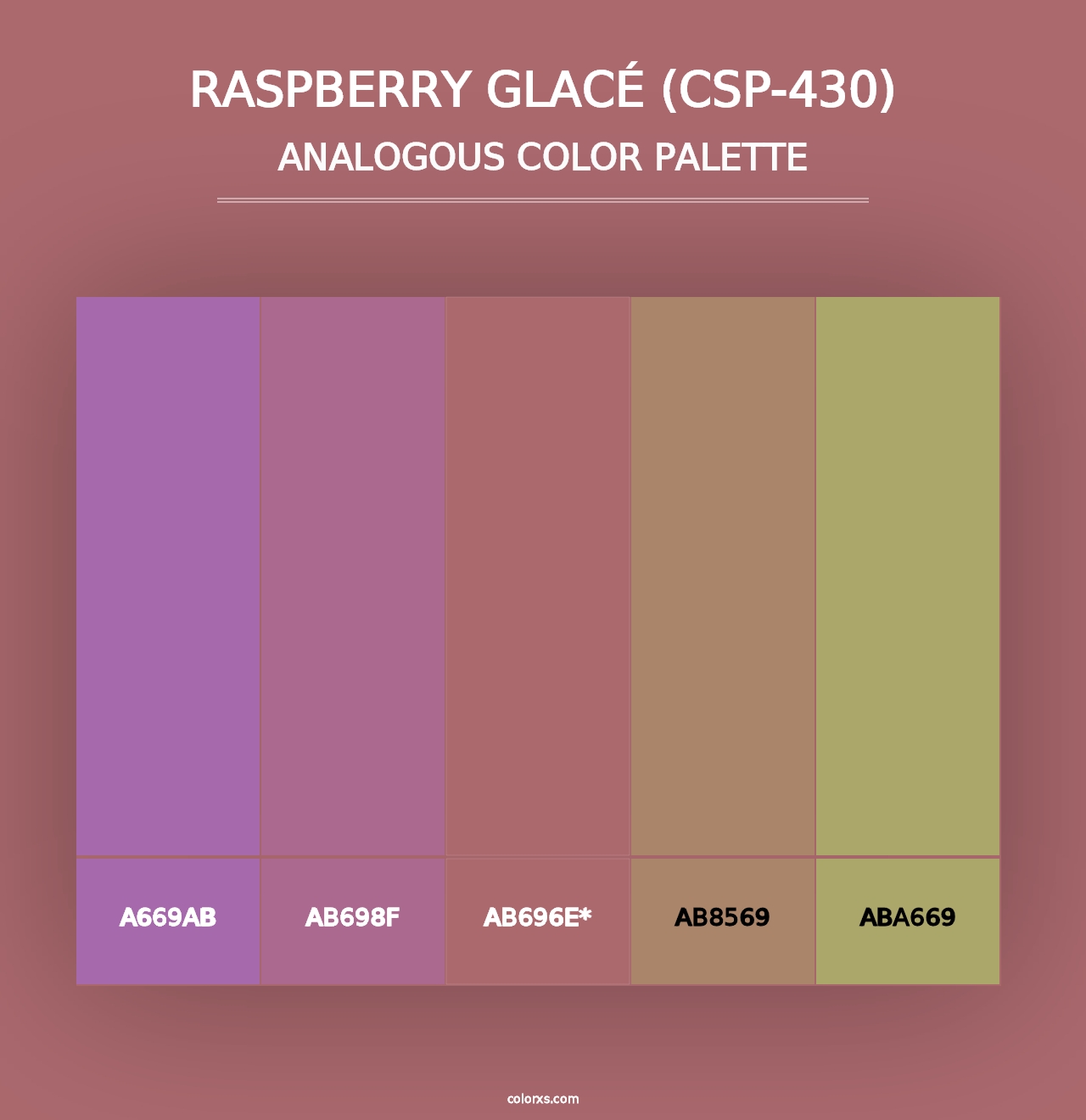 Raspberry Glacé (CSP-430) - Analogous Color Palette