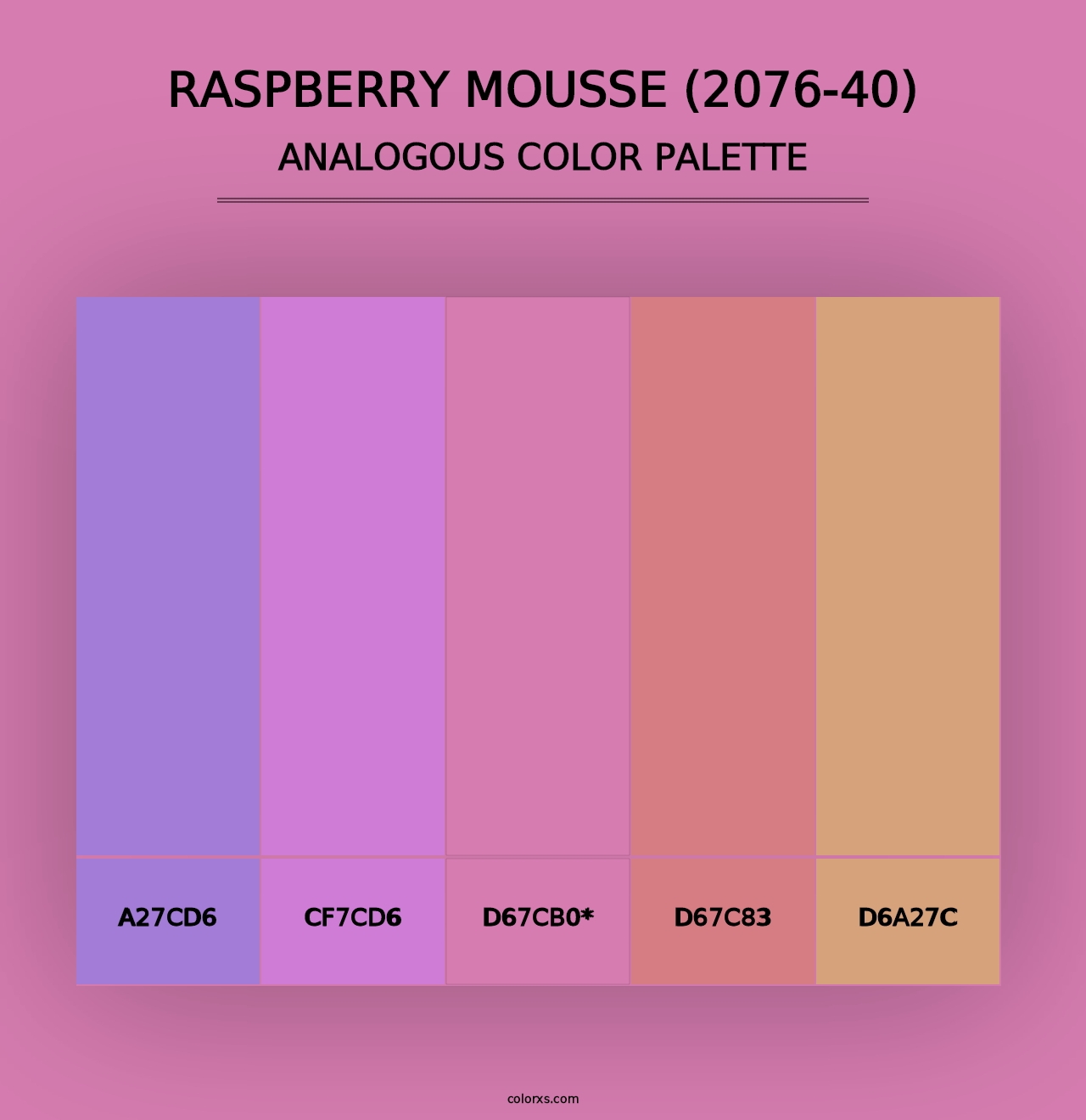 Raspberry Mousse (2076-40) - Analogous Color Palette