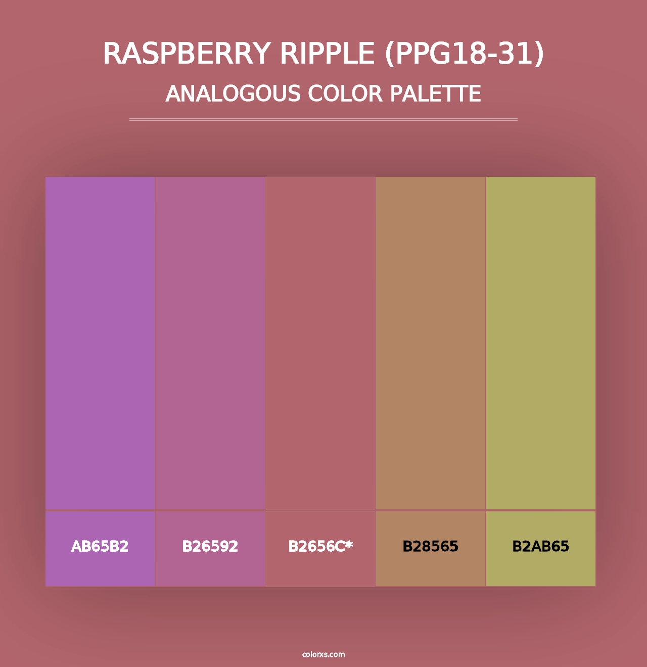 Raspberry Ripple (PPG18-31) - Analogous Color Palette