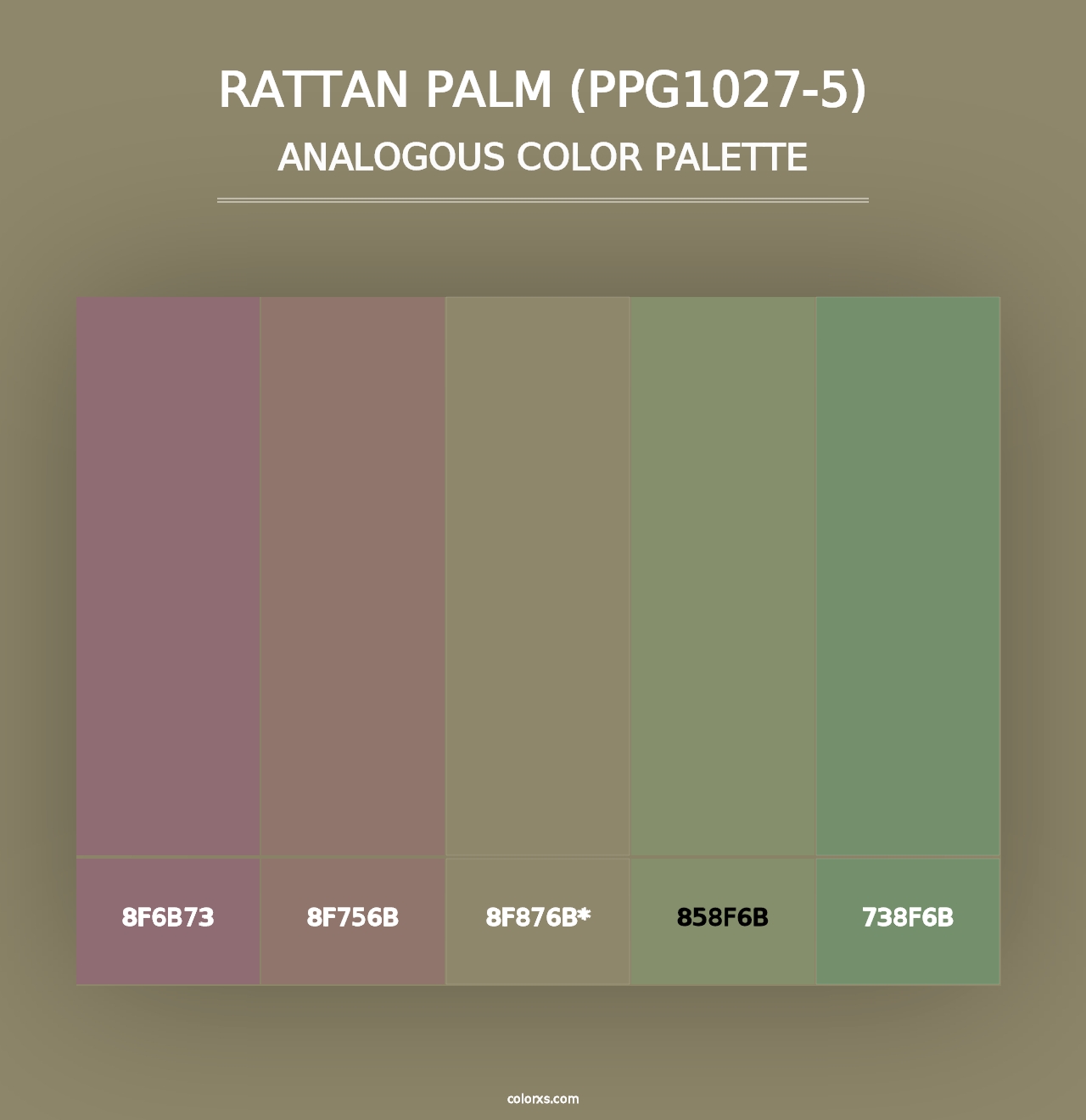 Rattan Palm (PPG1027-5) - Analogous Color Palette