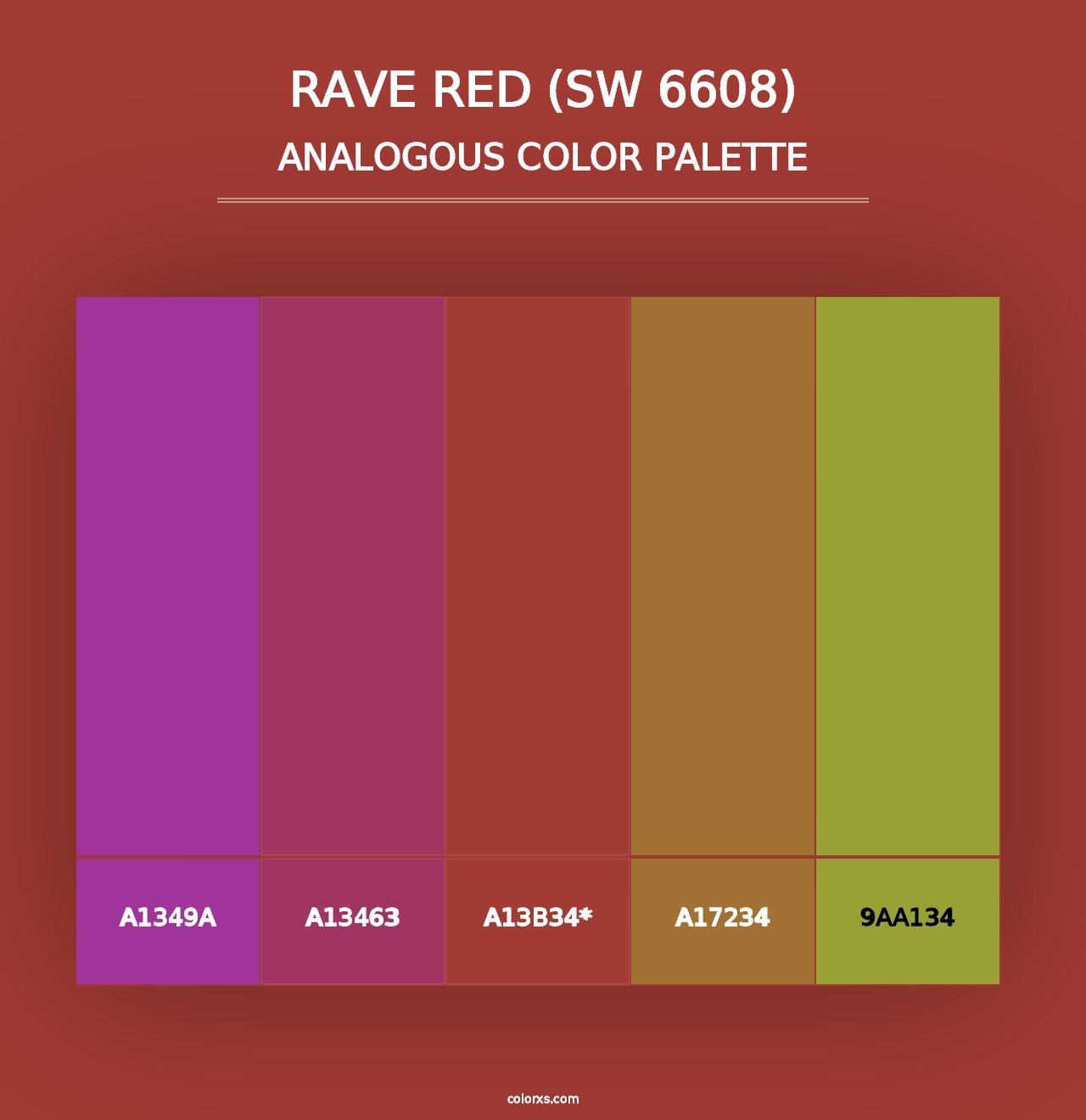 Rave Red (SW 6608) - Analogous Color Palette