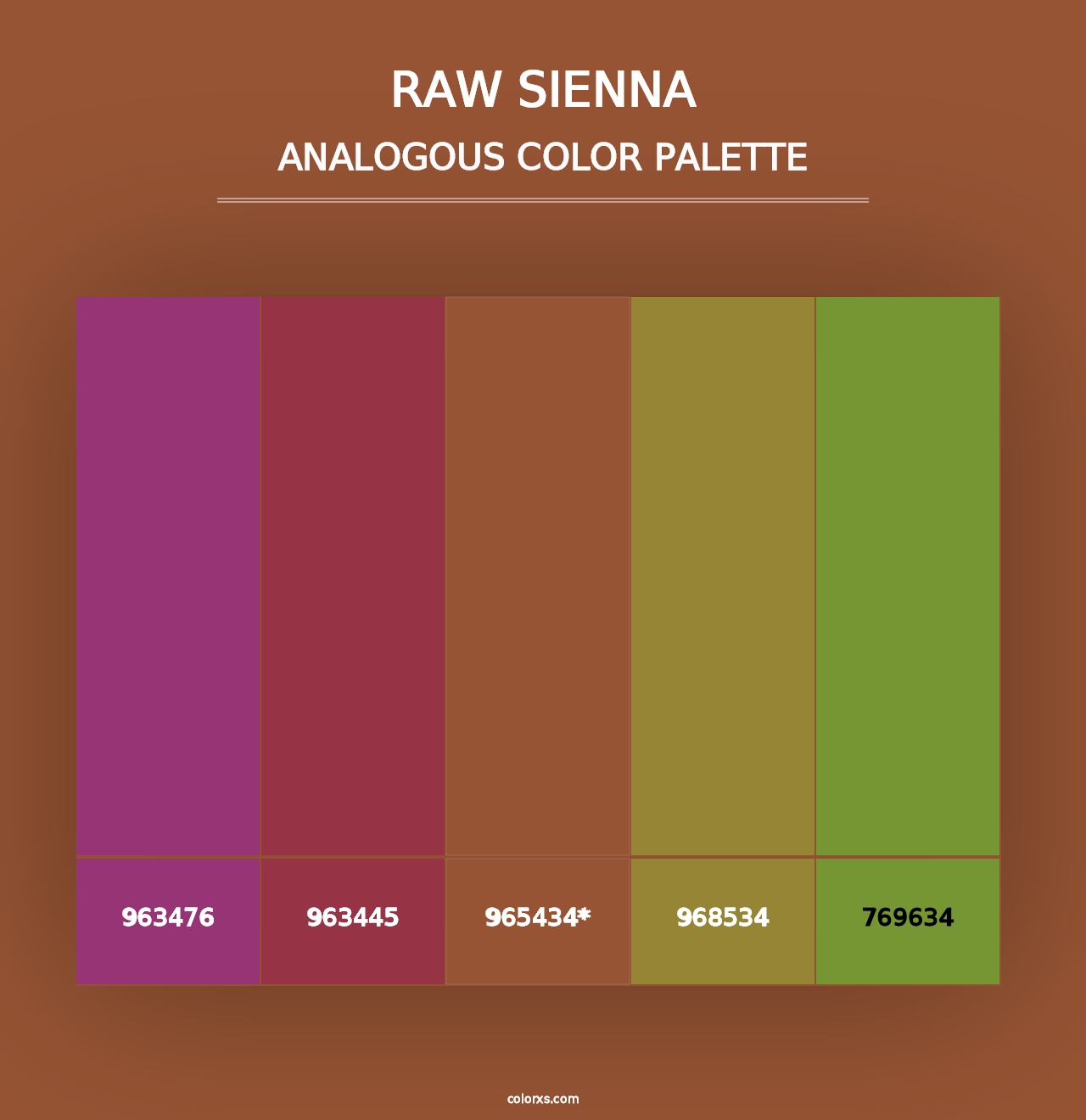 Raw Sienna - Analogous Color Palette