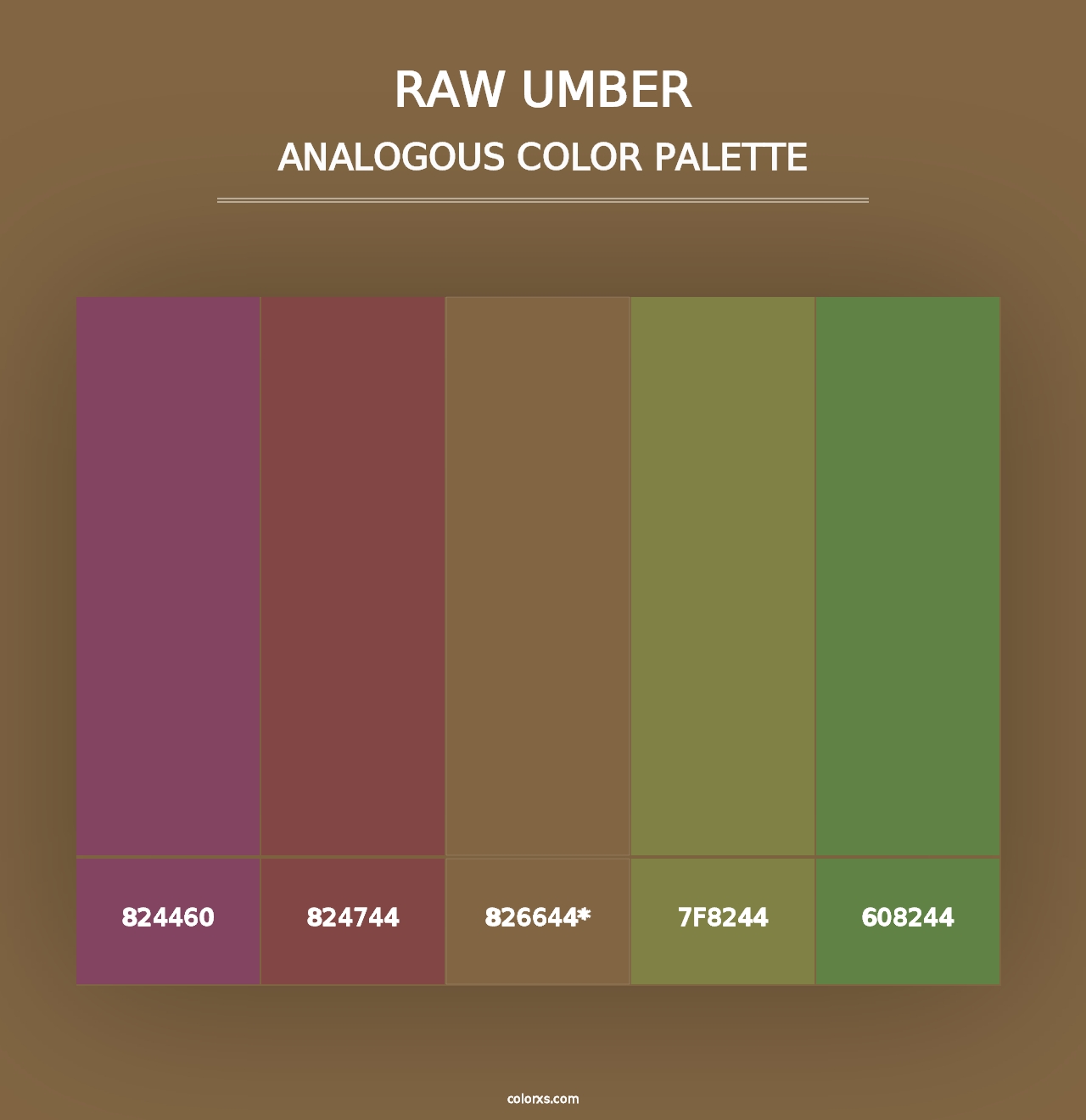 Raw Umber - Analogous Color Palette