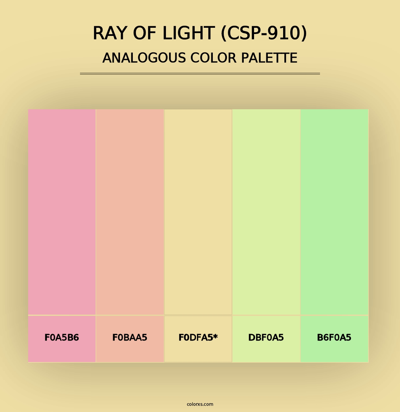 Ray of Light (CSP-910) - Analogous Color Palette