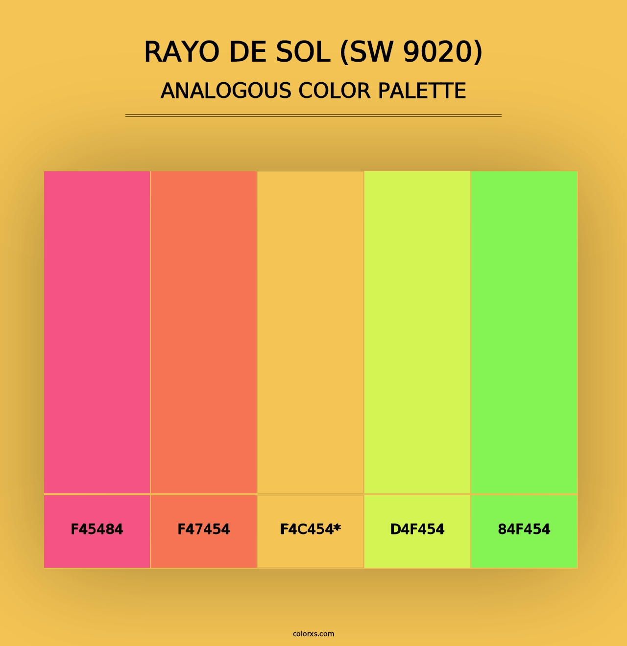 Rayo de Sol (SW 9020) - Analogous Color Palette