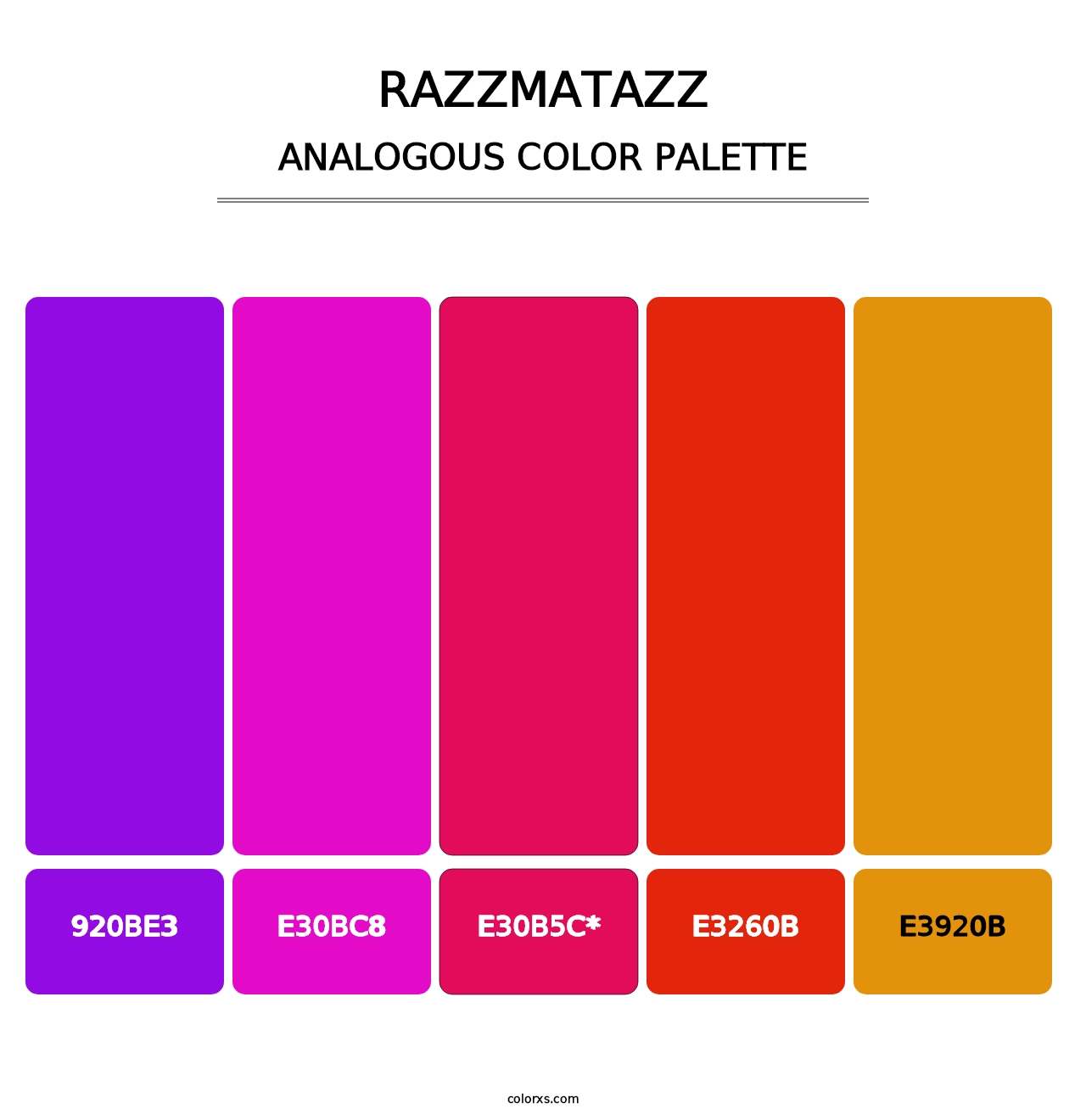 Razzmatazz - Analogous Color Palette