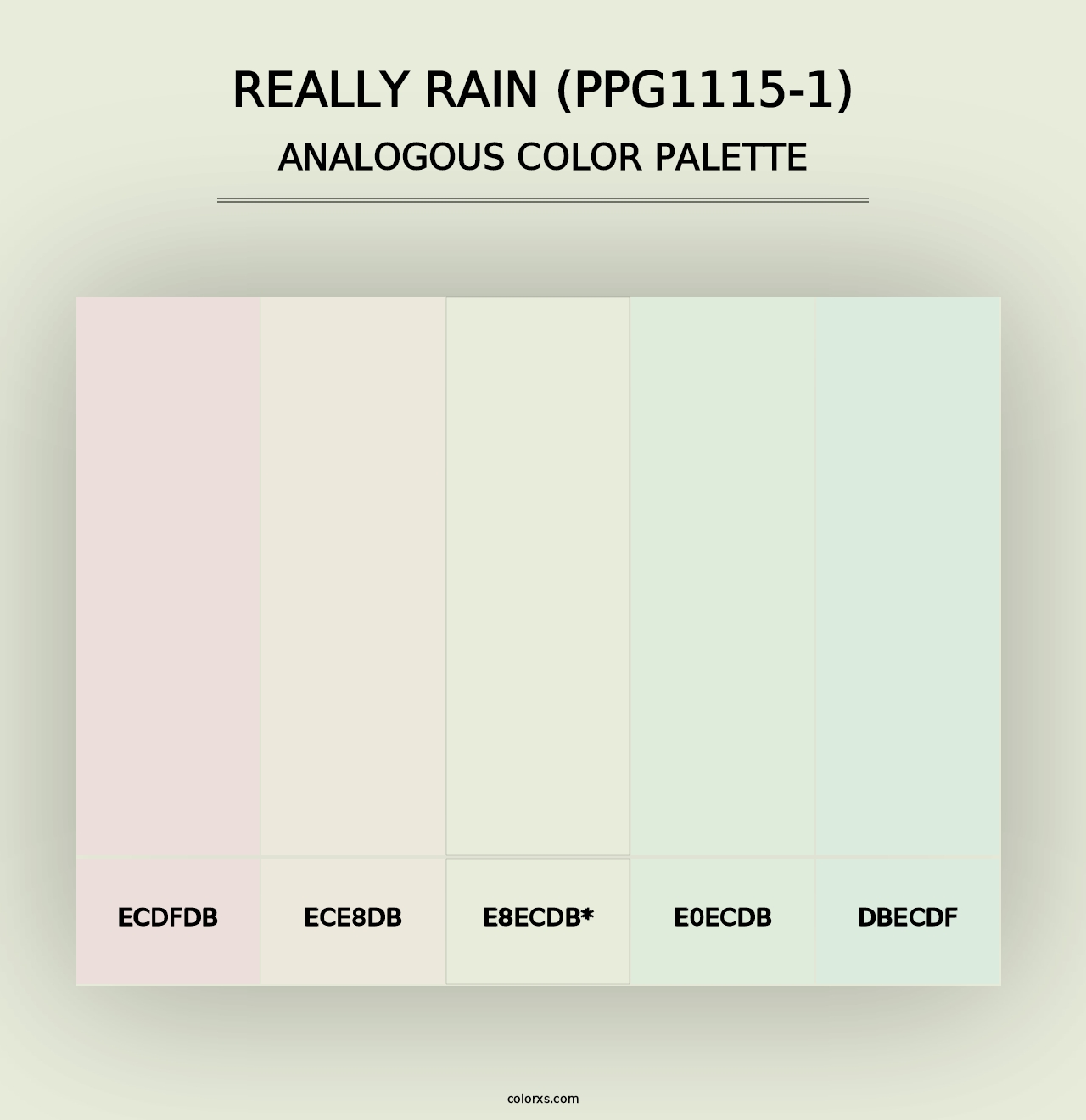 Really Rain (PPG1115-1) - Analogous Color Palette