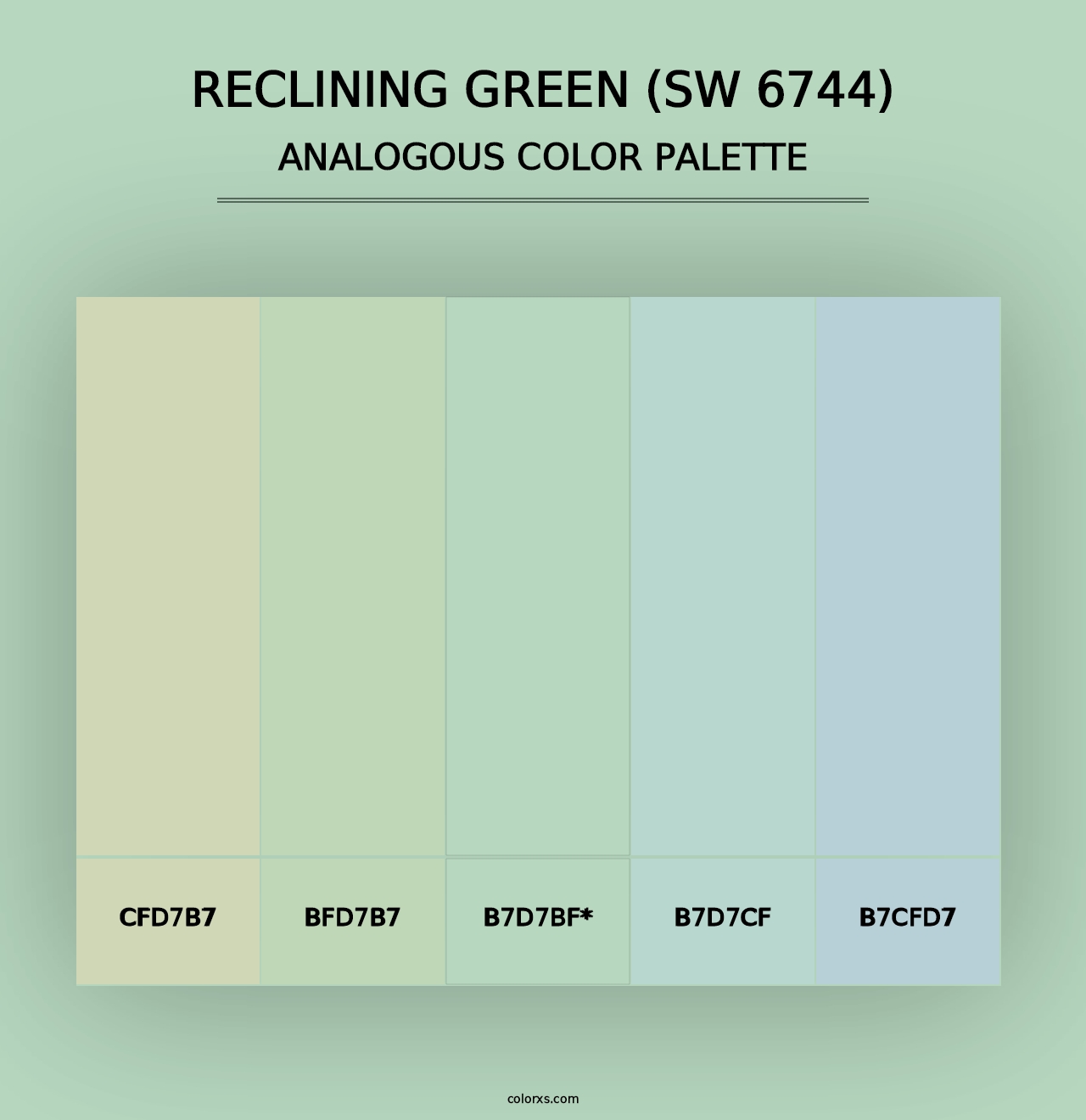 Reclining Green (SW 6744) - Analogous Color Palette