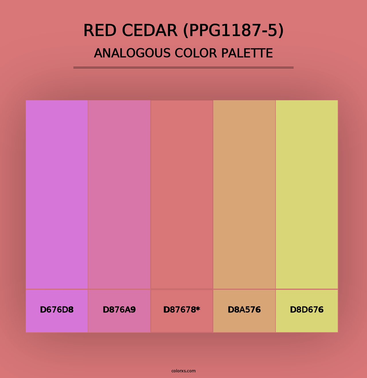 Red Cedar (PPG1187-5) - Analogous Color Palette