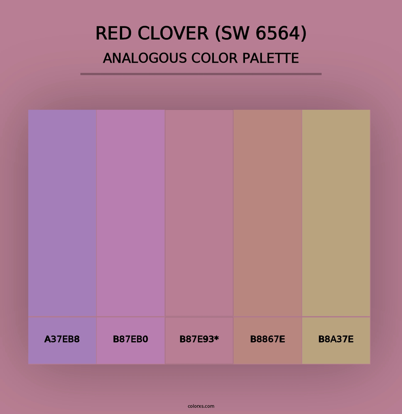 Red Clover (SW 6564) - Analogous Color Palette