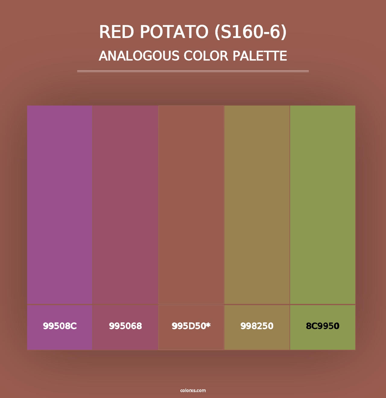 Red Potato (S160-6) - Analogous Color Palette