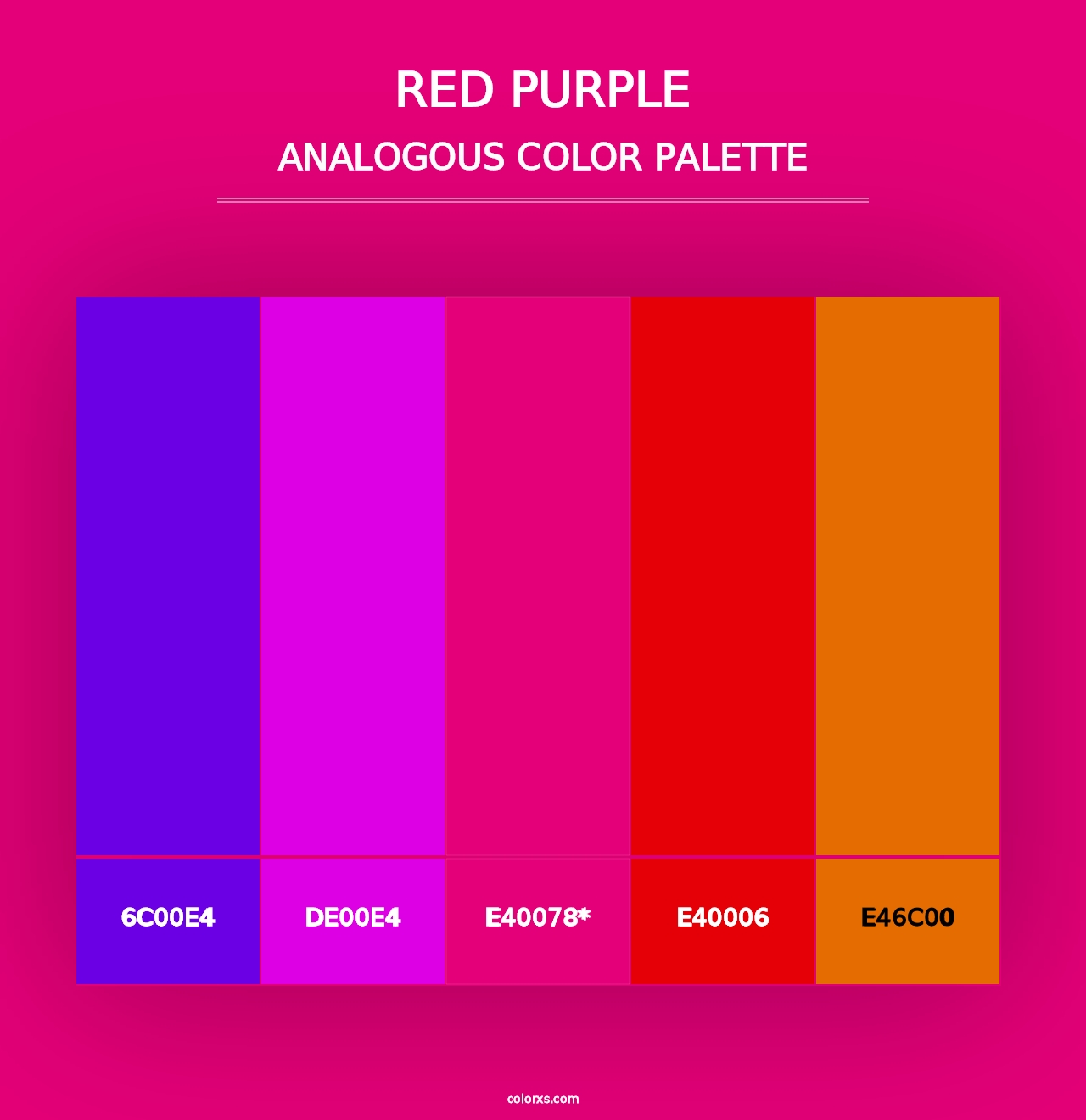 Red Purple - Analogous Color Palette