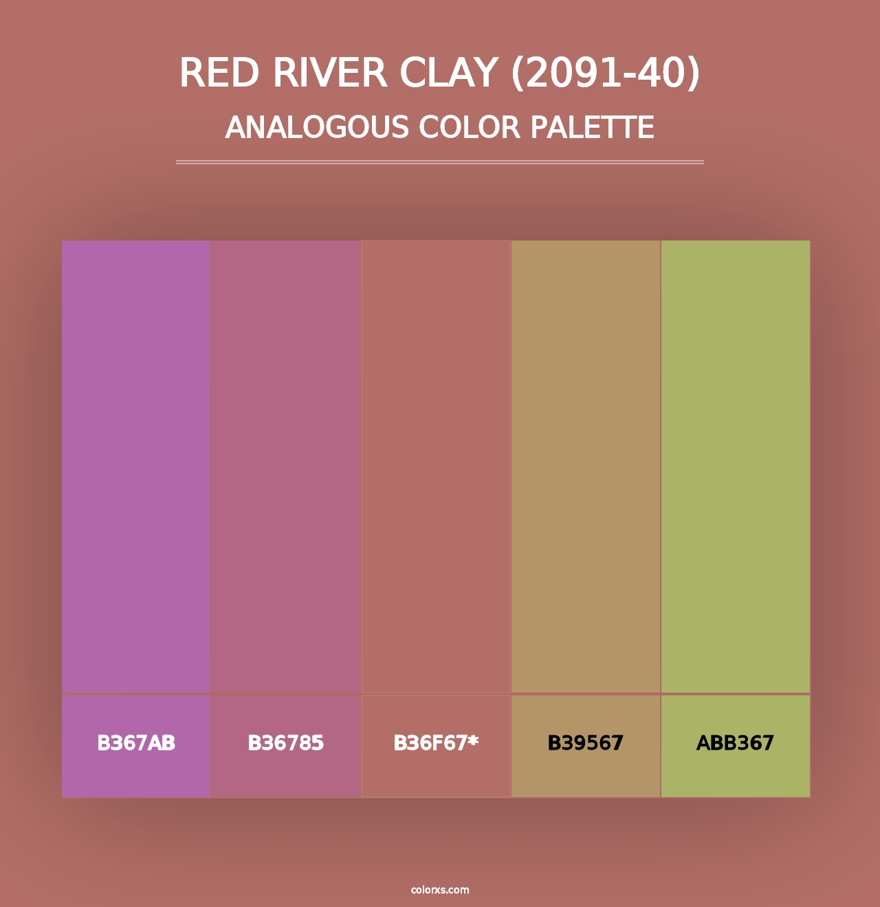 Red River Clay (2091-40) - Analogous Color Palette