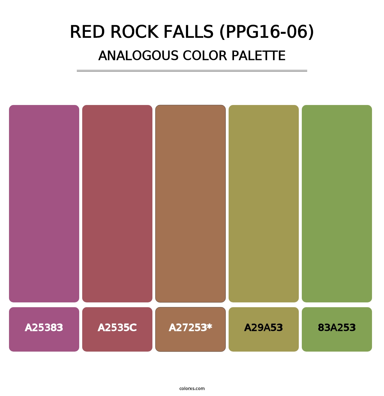 Red Rock Falls (PPG16-06) - Analogous Color Palette