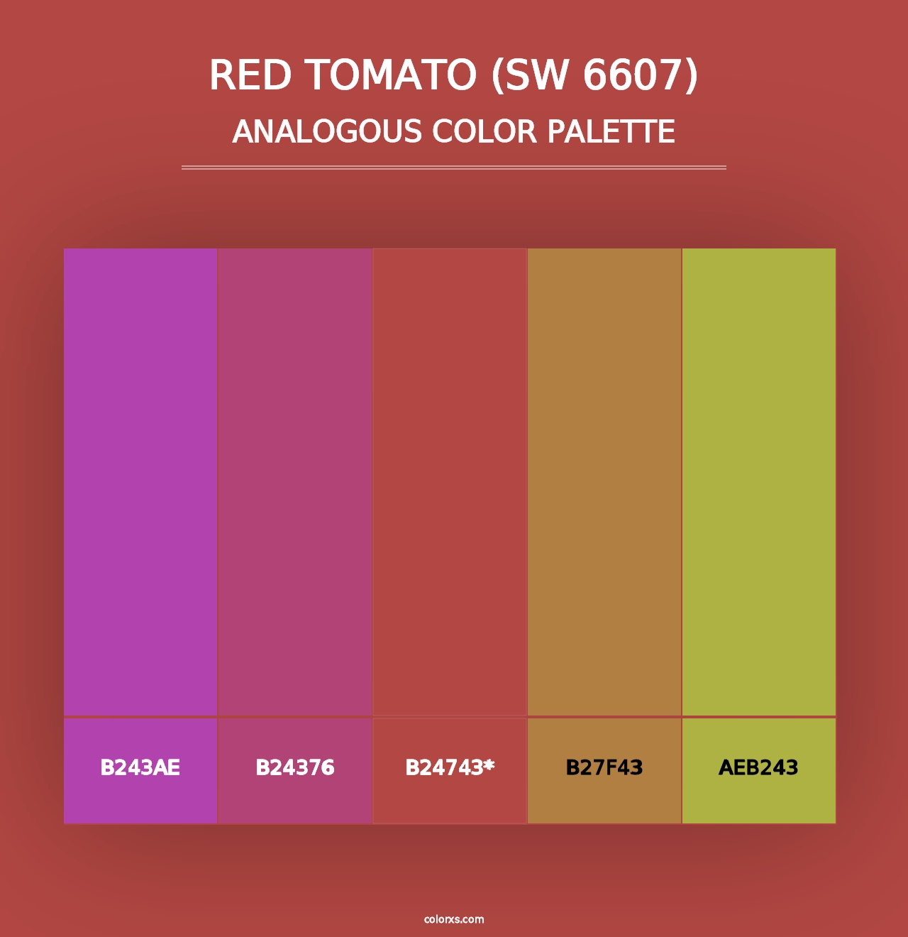 Red Tomato (SW 6607) - Analogous Color Palette