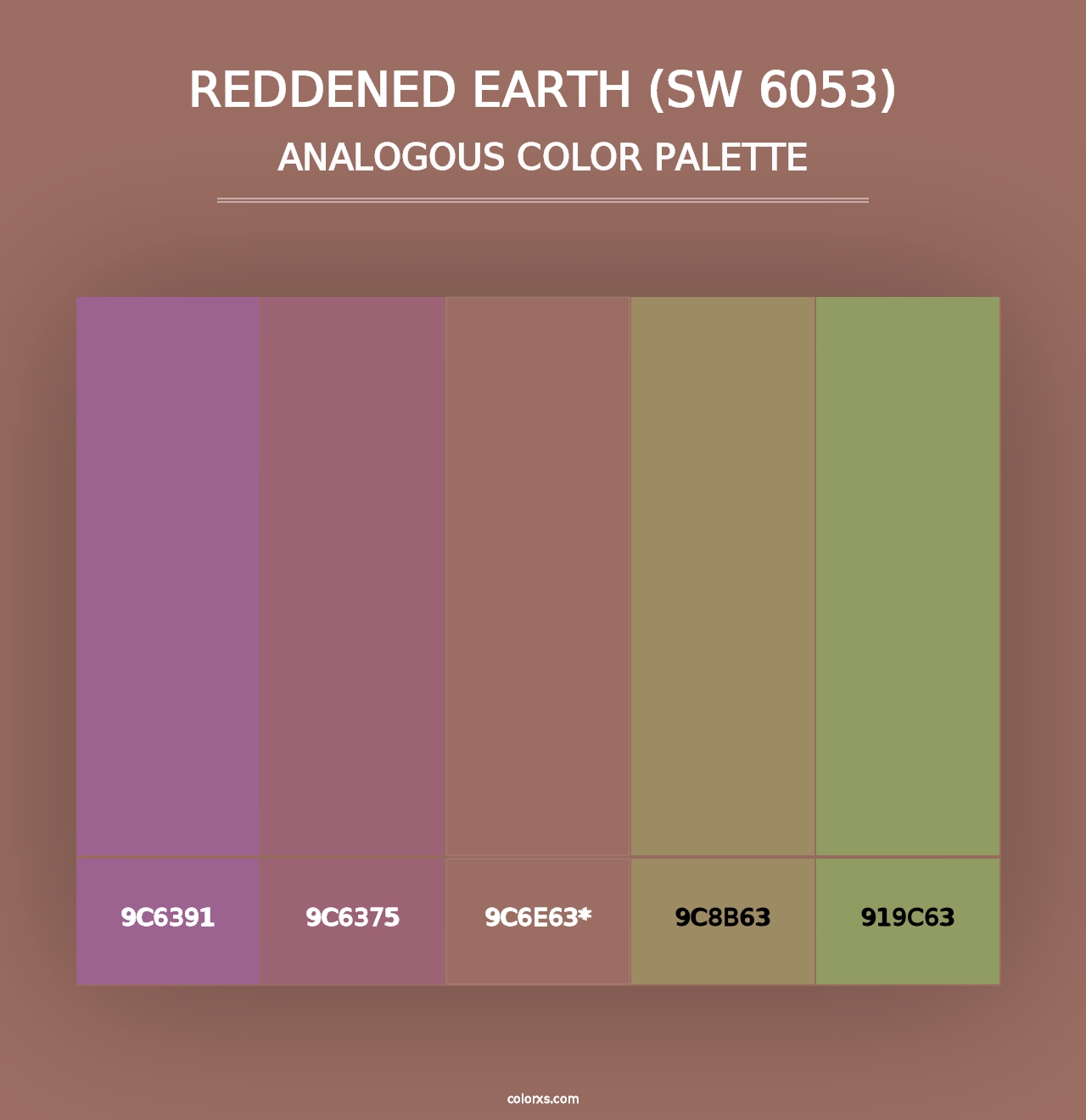 Reddened Earth (SW 6053) - Analogous Color Palette