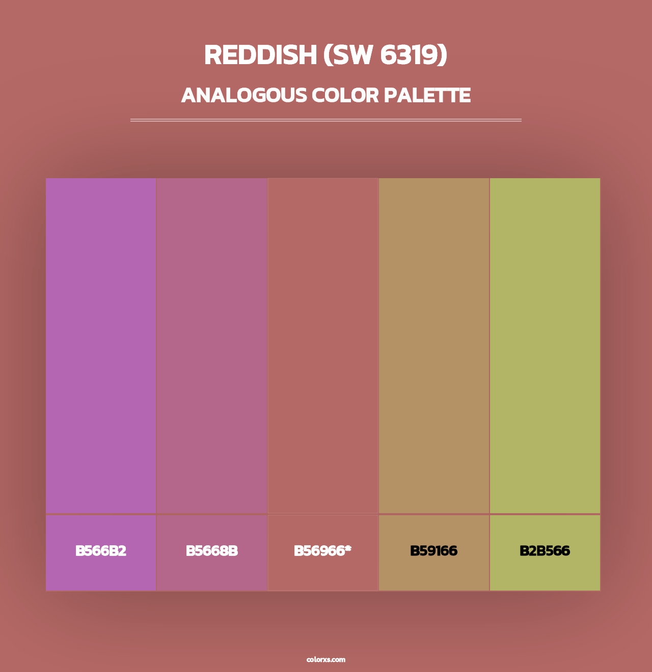 Reddish (SW 6319) - Analogous Color Palette