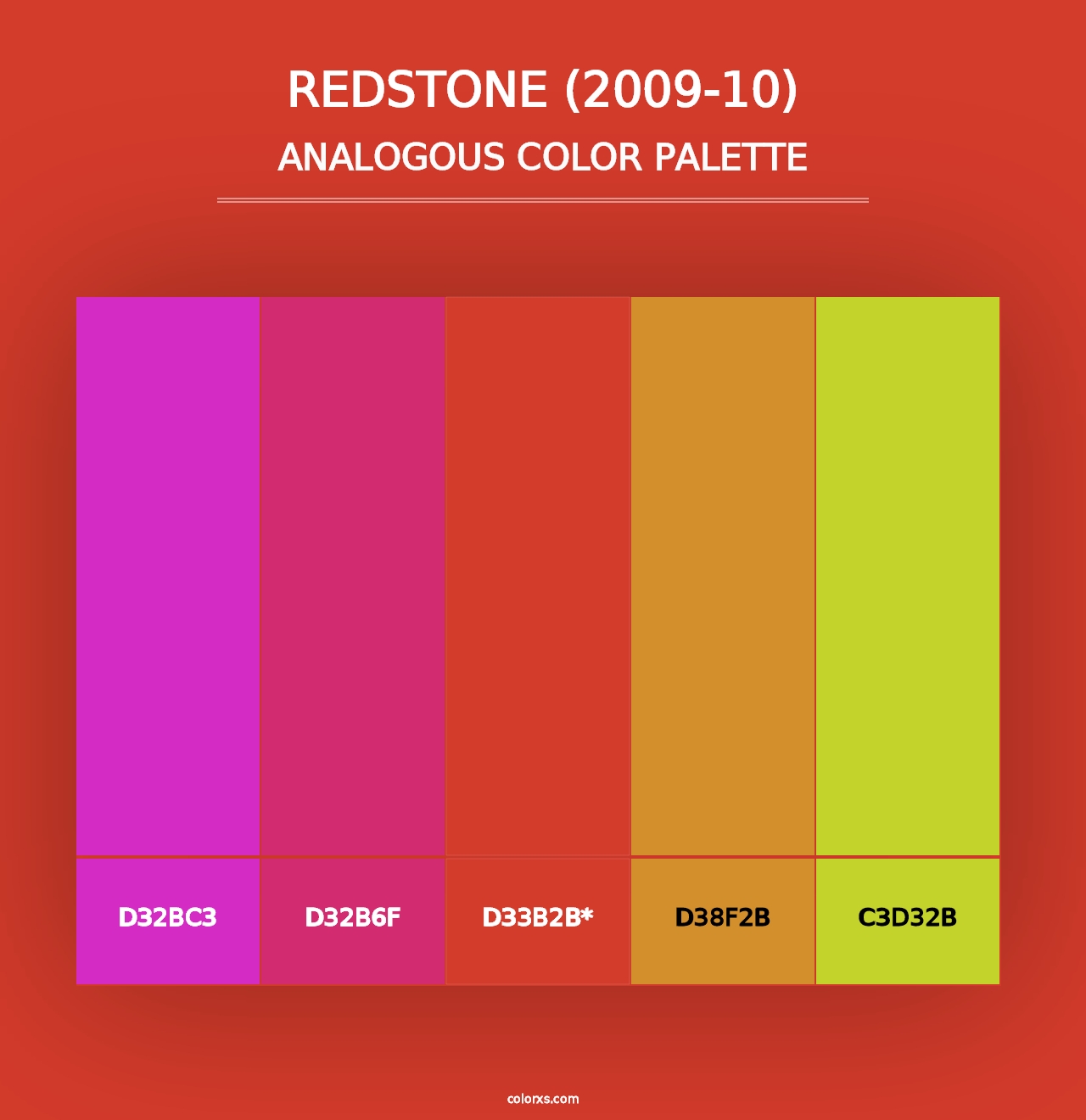 Redstone (2009-10) - Analogous Color Palette