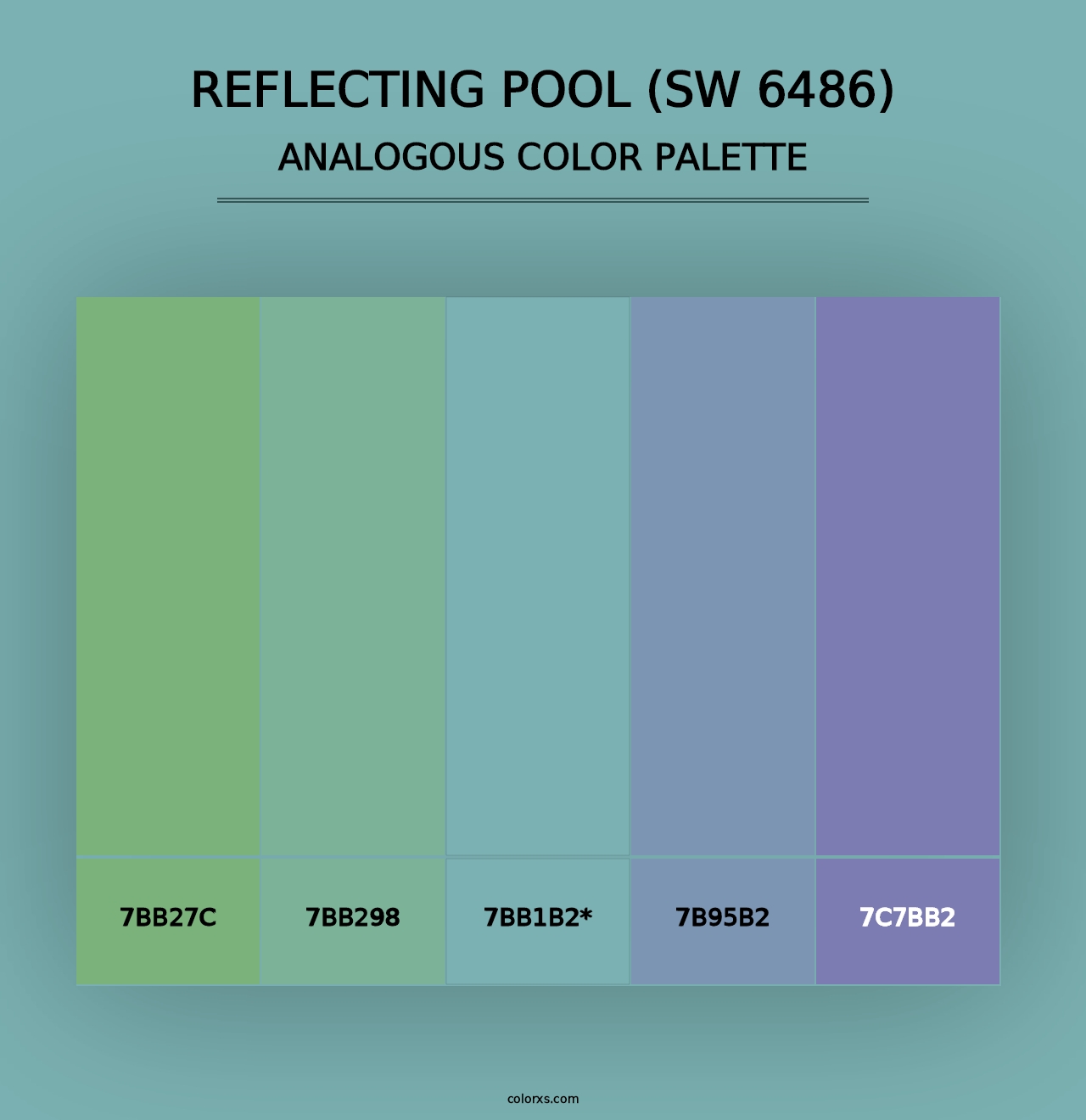 Reflecting Pool (SW 6486) - Analogous Color Palette