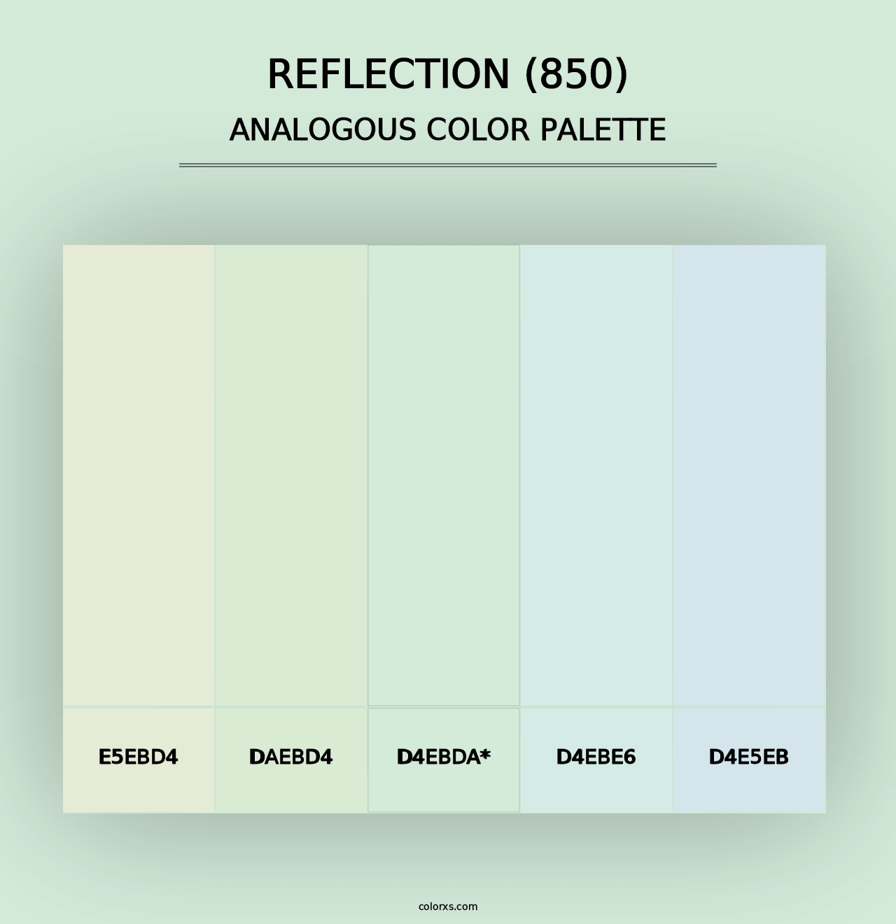 Reflection (850) - Analogous Color Palette