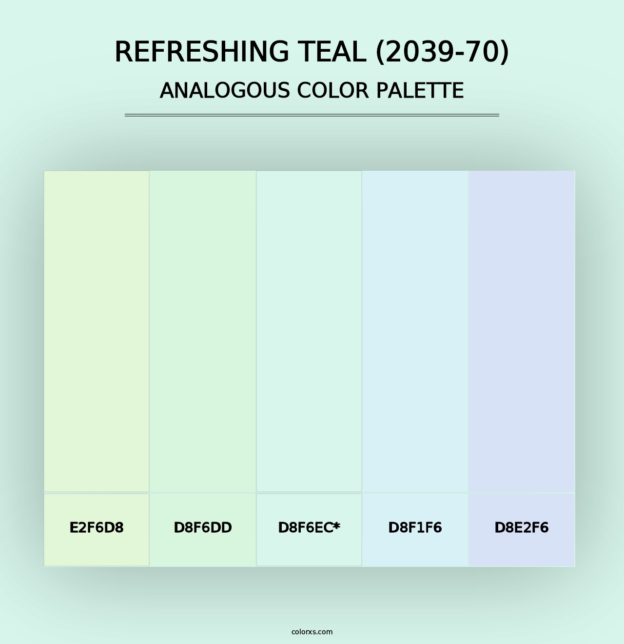 Refreshing Teal (2039-70) - Analogous Color Palette