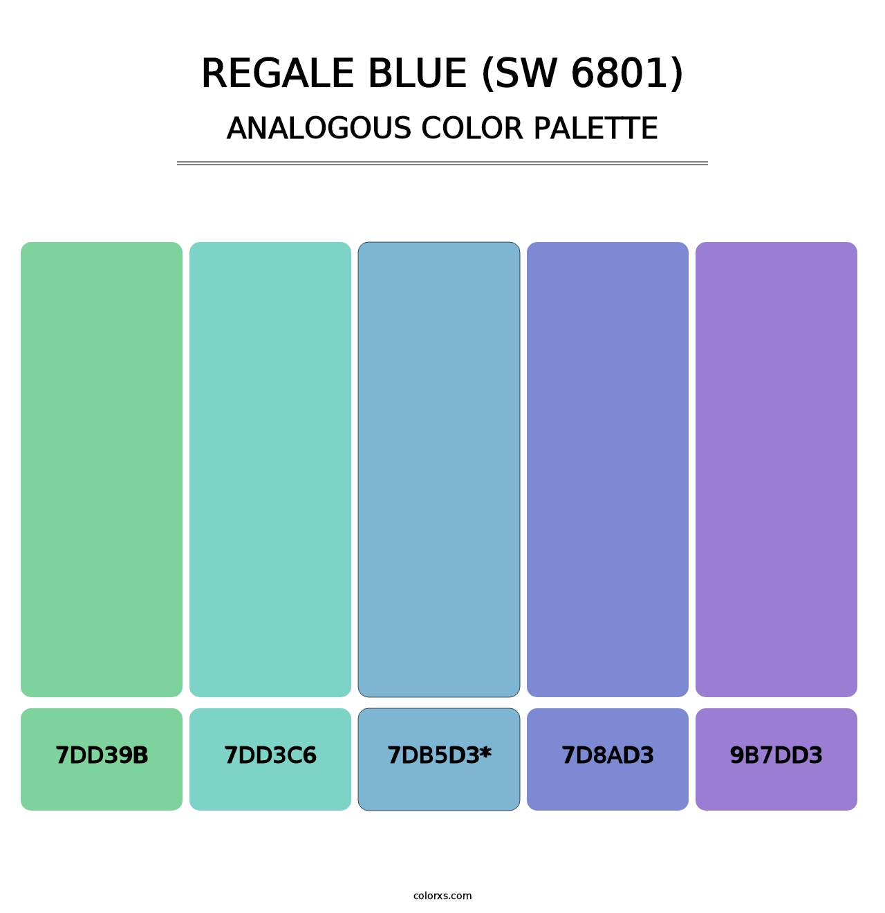 Regale Blue (SW 6801) - Analogous Color Palette