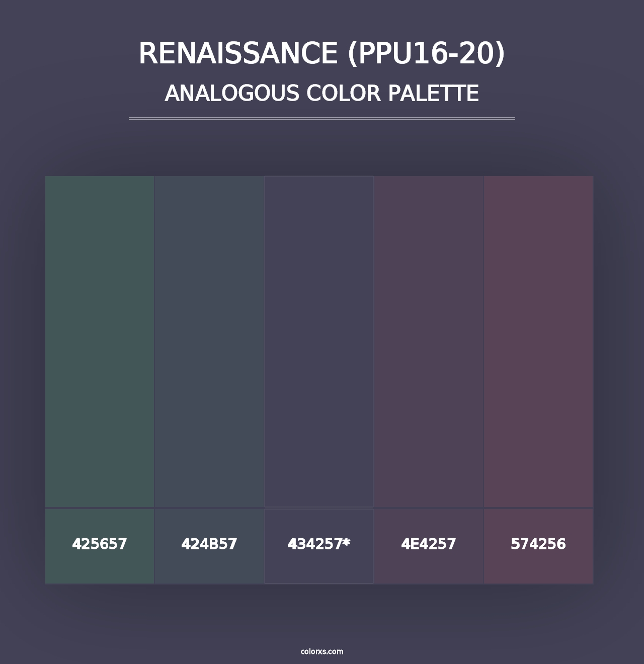 Renaissance (PPU16-20) - Analogous Color Palette