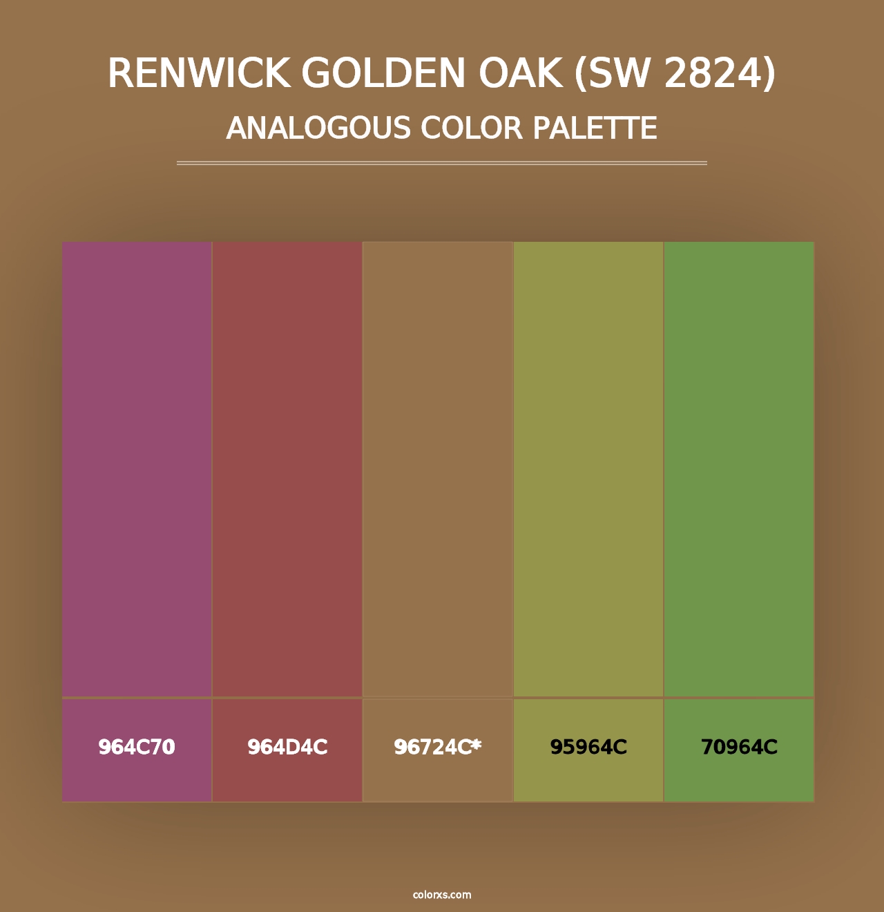 Renwick Golden Oak (SW 2824) - Analogous Color Palette