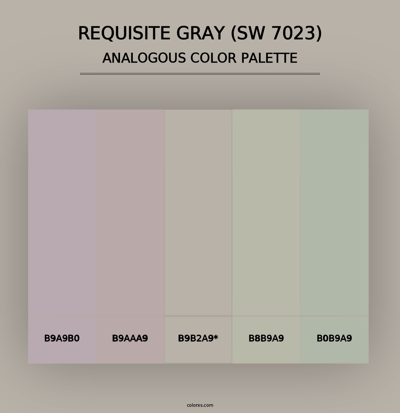 Requisite Gray (SW 7023) - Analogous Color Palette