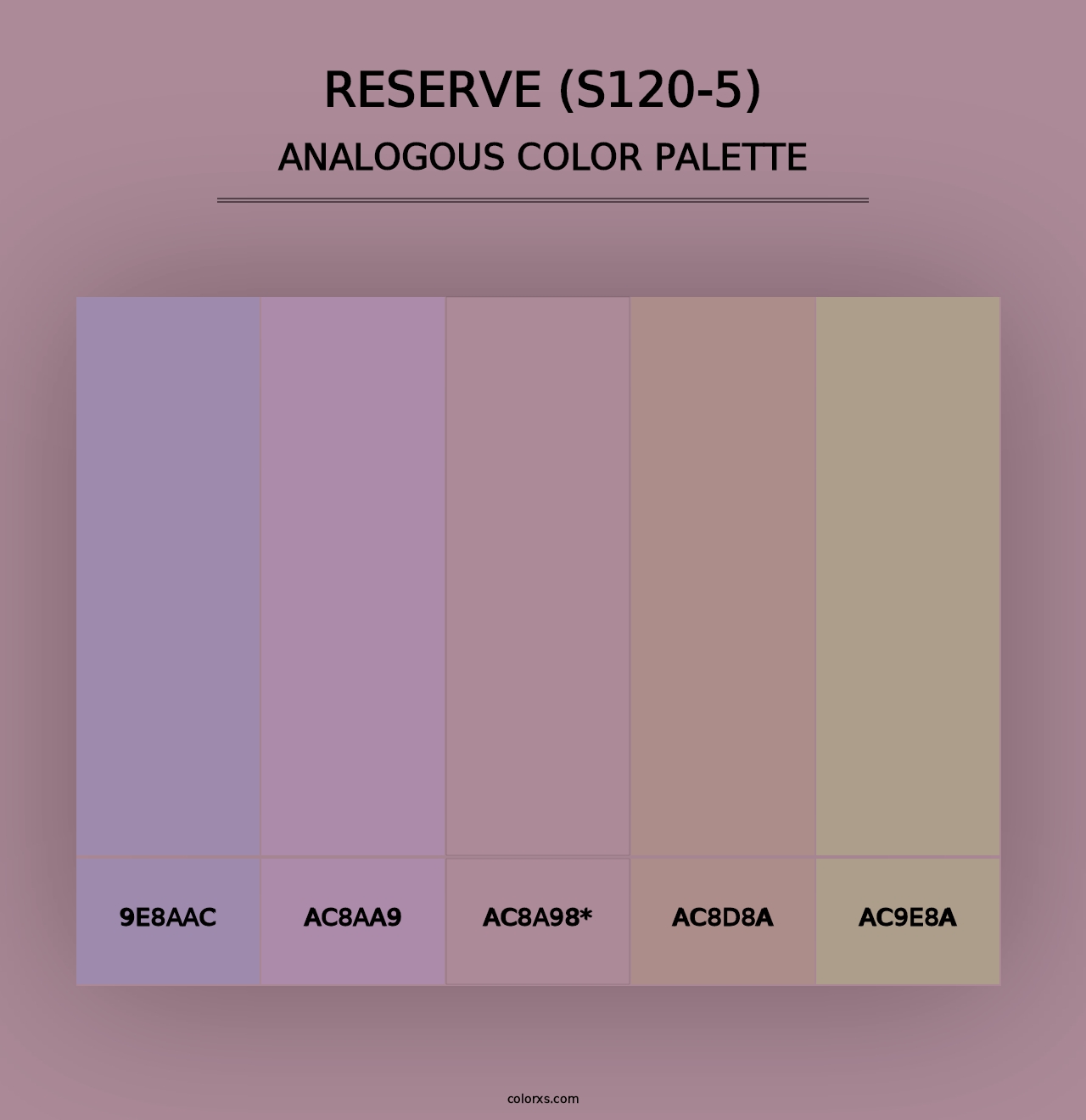 Reserve (S120-5) - Analogous Color Palette