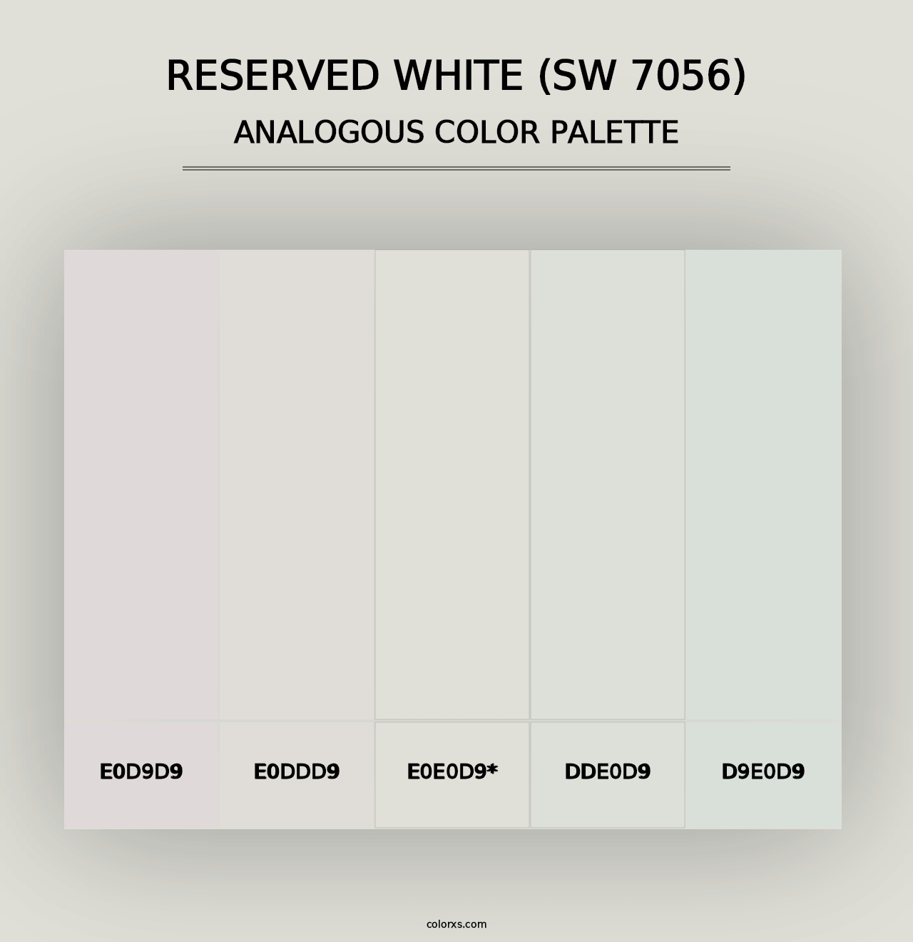 Reserved White (SW 7056) - Analogous Color Palette