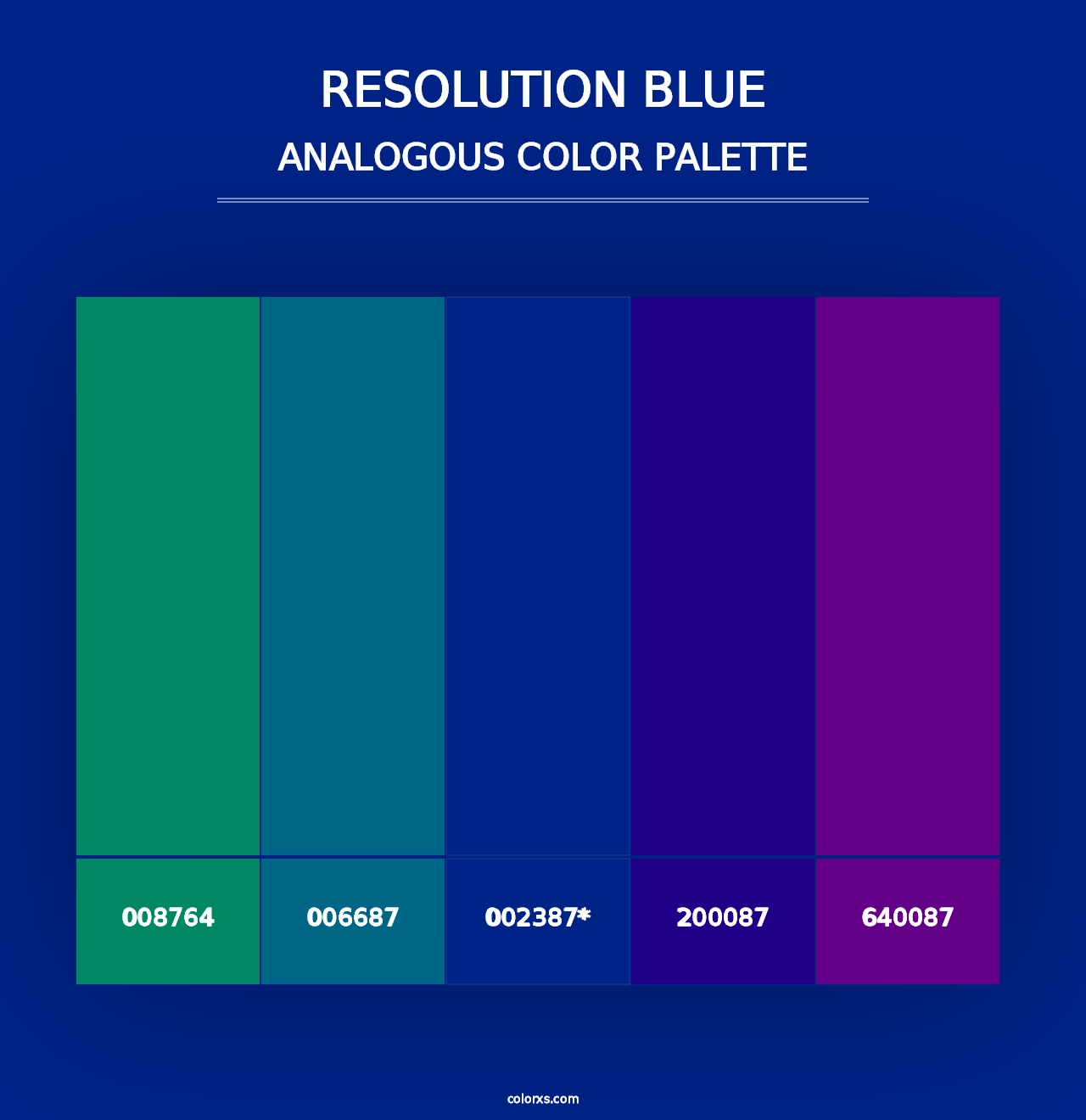 Resolution Blue - Analogous Color Palette